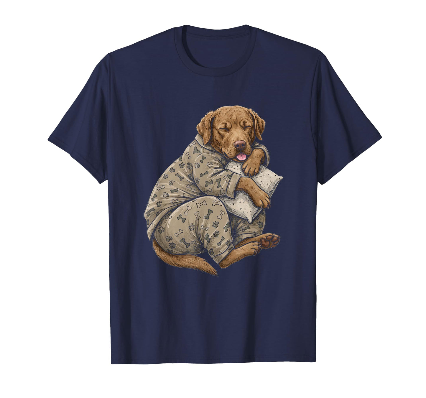 Funny Sleepy Chesapeake Bay Retriever Pajama Men Women Kids T-Shirt