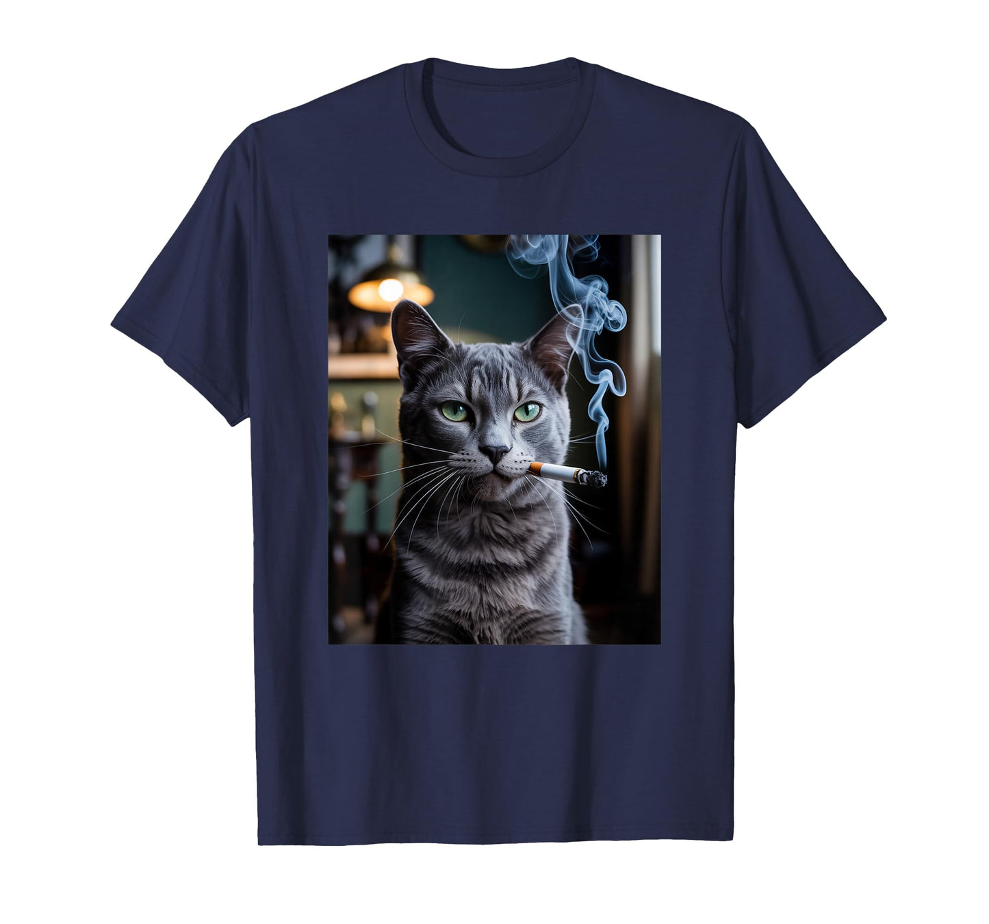 Funny Smoking Cat, Cigarette Kitty Gen Z Meme, Cat Lover Men Women T-Shirt