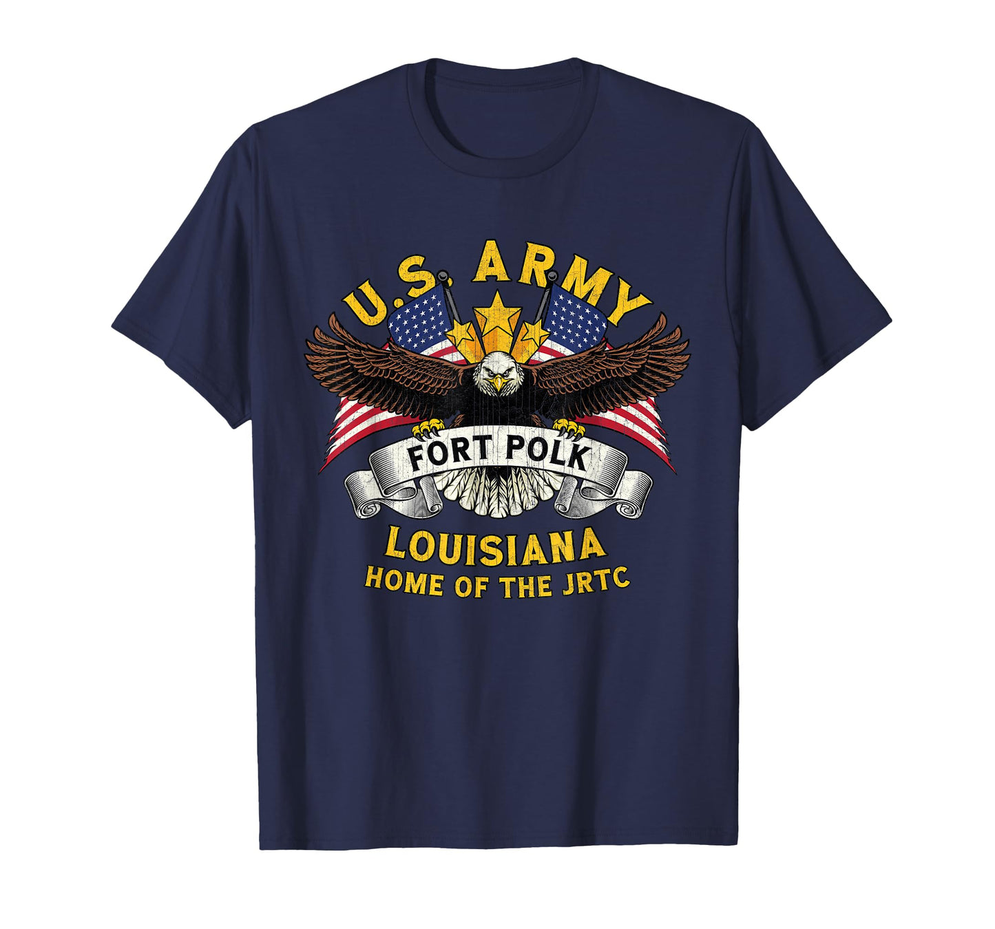 Fort Polk Louisiana LA Vintage Military Base Veterans Day T-Shirt