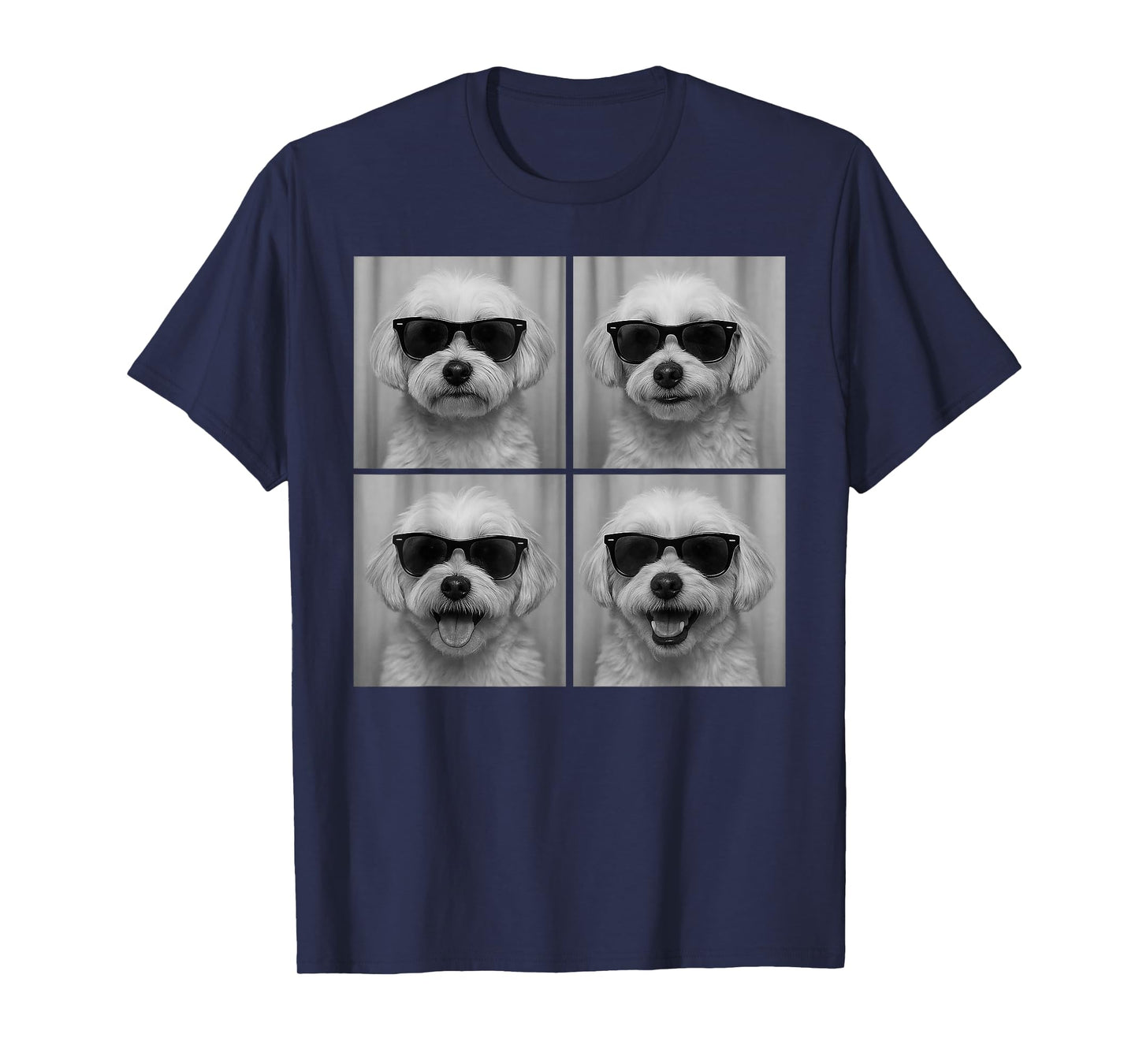 Funny Maltese Dog Lover Cute Maltese Photo Booth T-Shirt