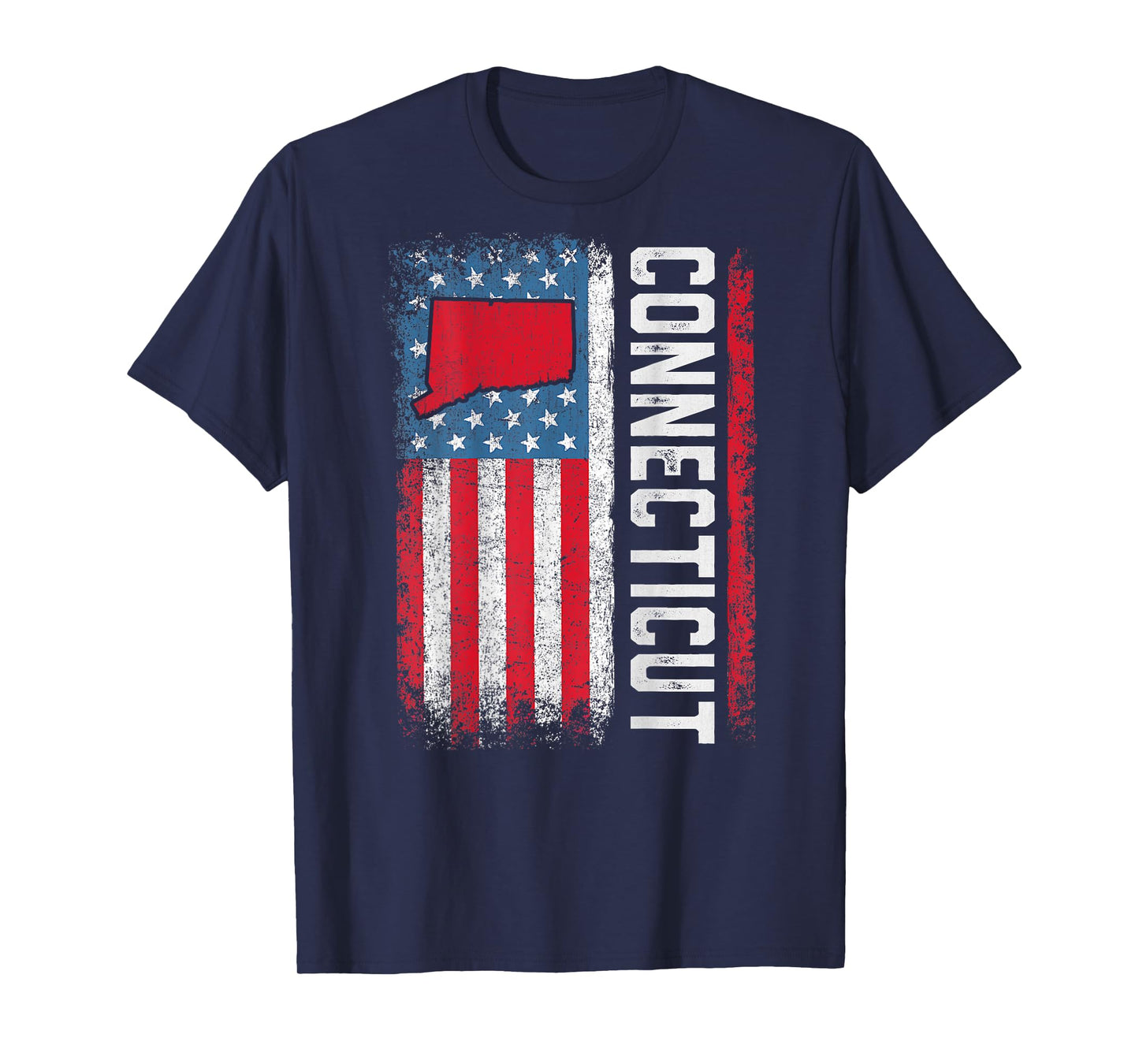 Vintage Connecticut State USA Flag Shirt Connecticut (On T-Shirt