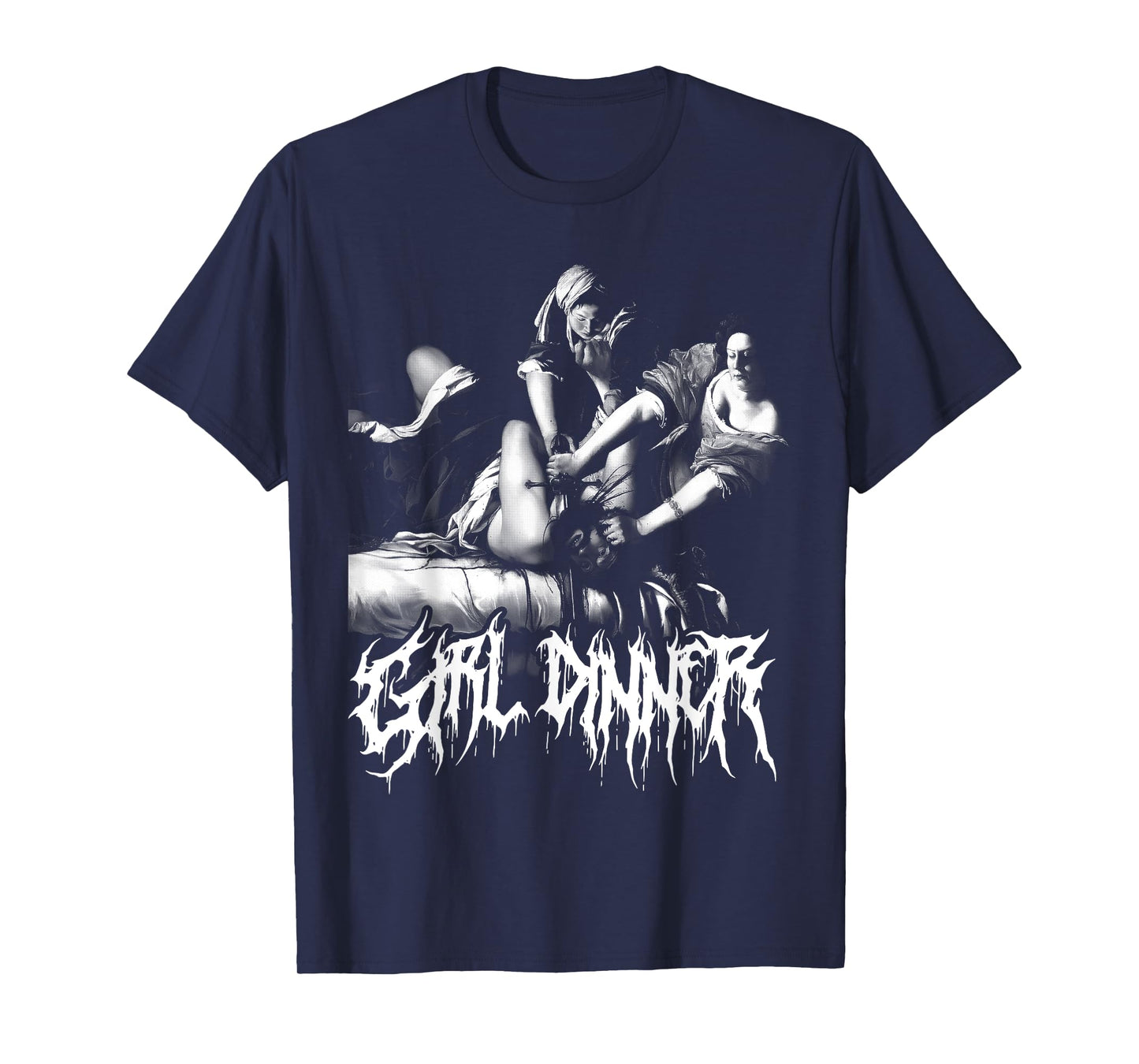Black Metal Girl Dinner Feminist Alt Goth Punk Death Metal T-Shirt