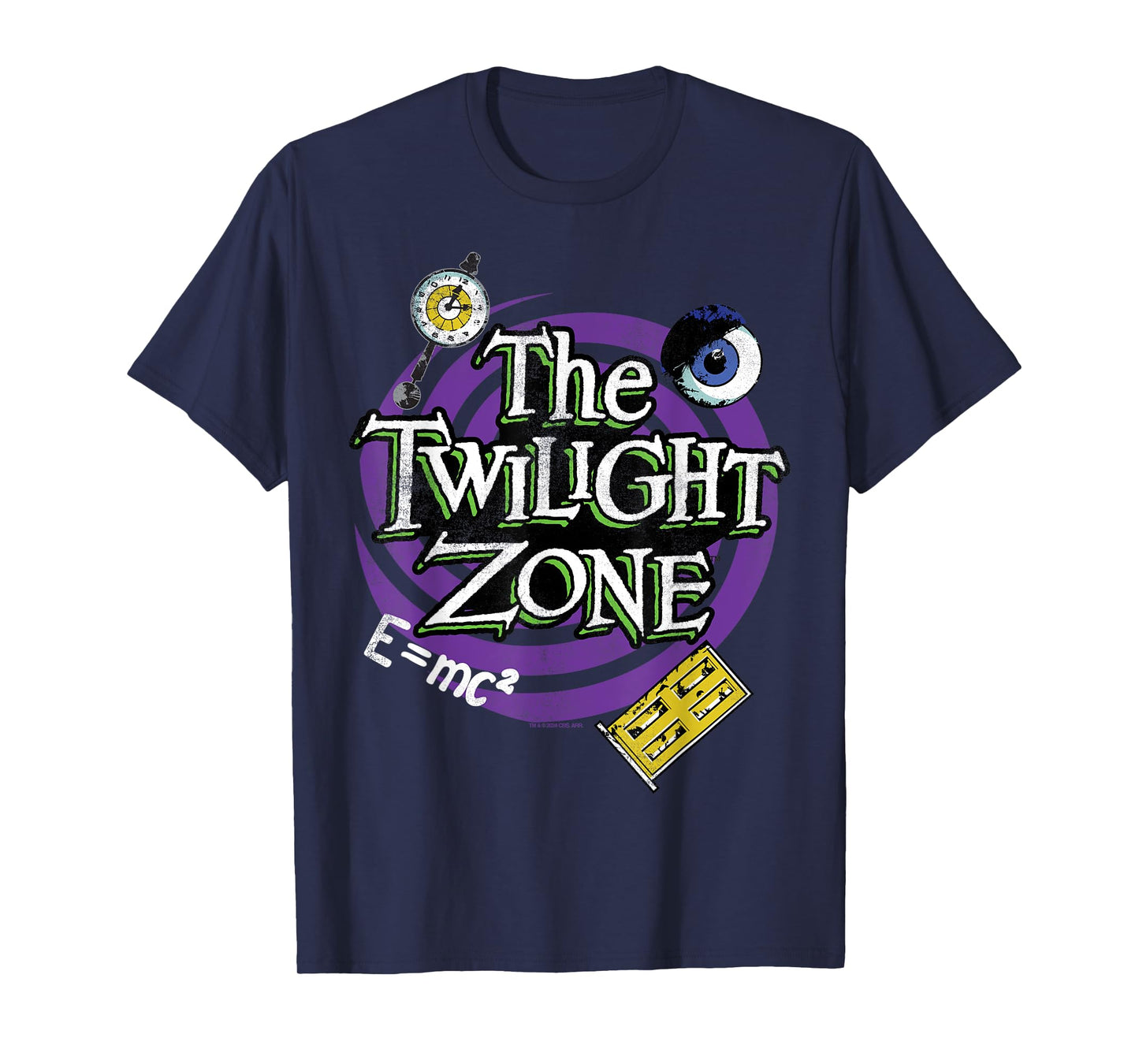 The Twilight Zone Title Halloween Spiral Door Purple T-Shirt