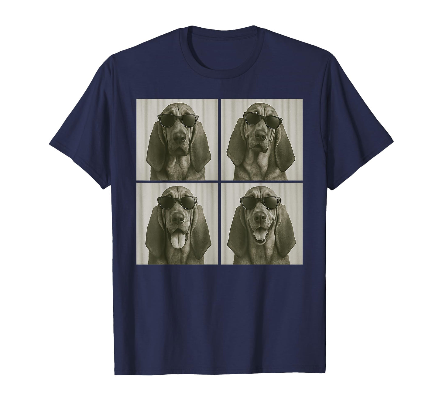 Funny Bloodhound Dog Lover Cute Bloodhound Photo Booth T-Shirt for Men Women Kids