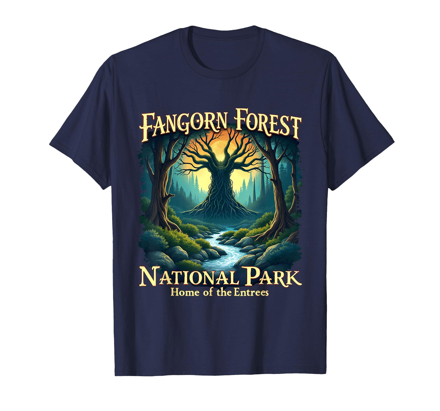 Vintage Fangorn Forest National Park Home Entrees T-Shirt