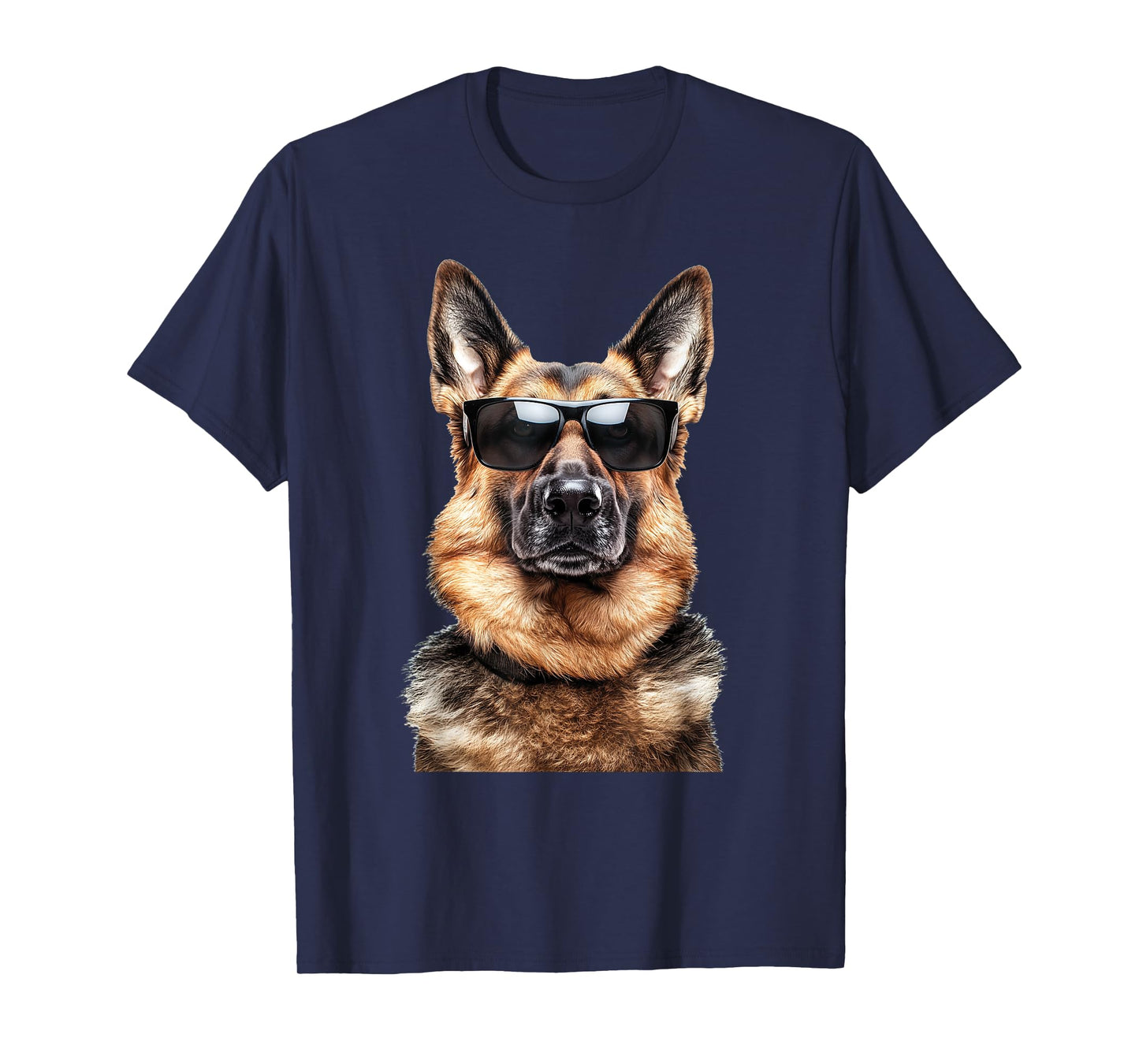 German Shepherd Dog Doggy wearing Sunglasses Funny Graphic T-Shirt