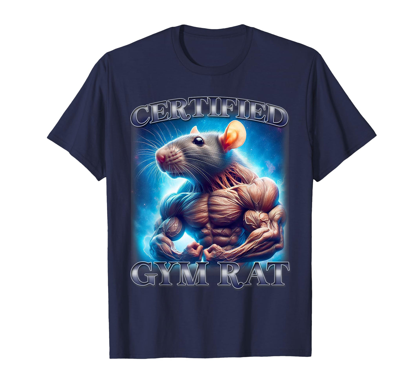 Certified Gym Rat Funny Offensive Inappropriate Adult Meme T-Shirt