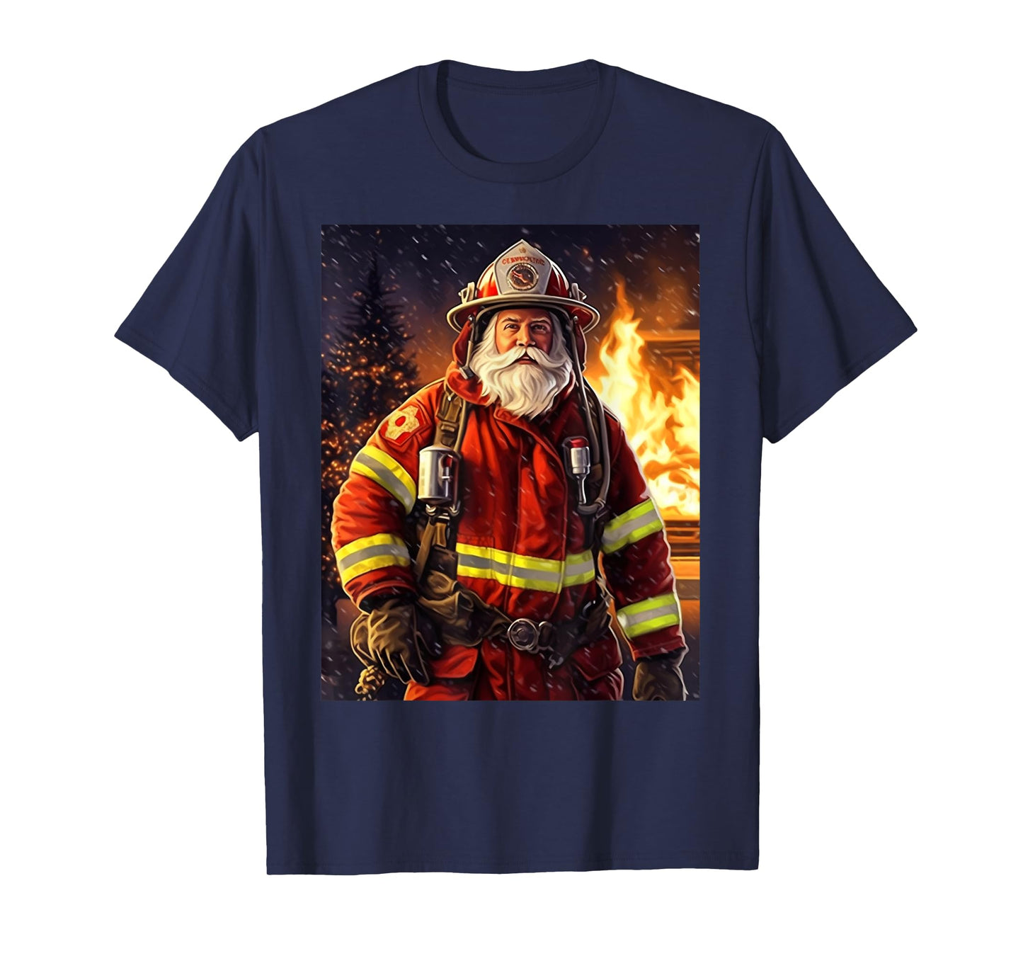 No.3, Hero, Christmas, Santa Claus at the fire department T-Shirt