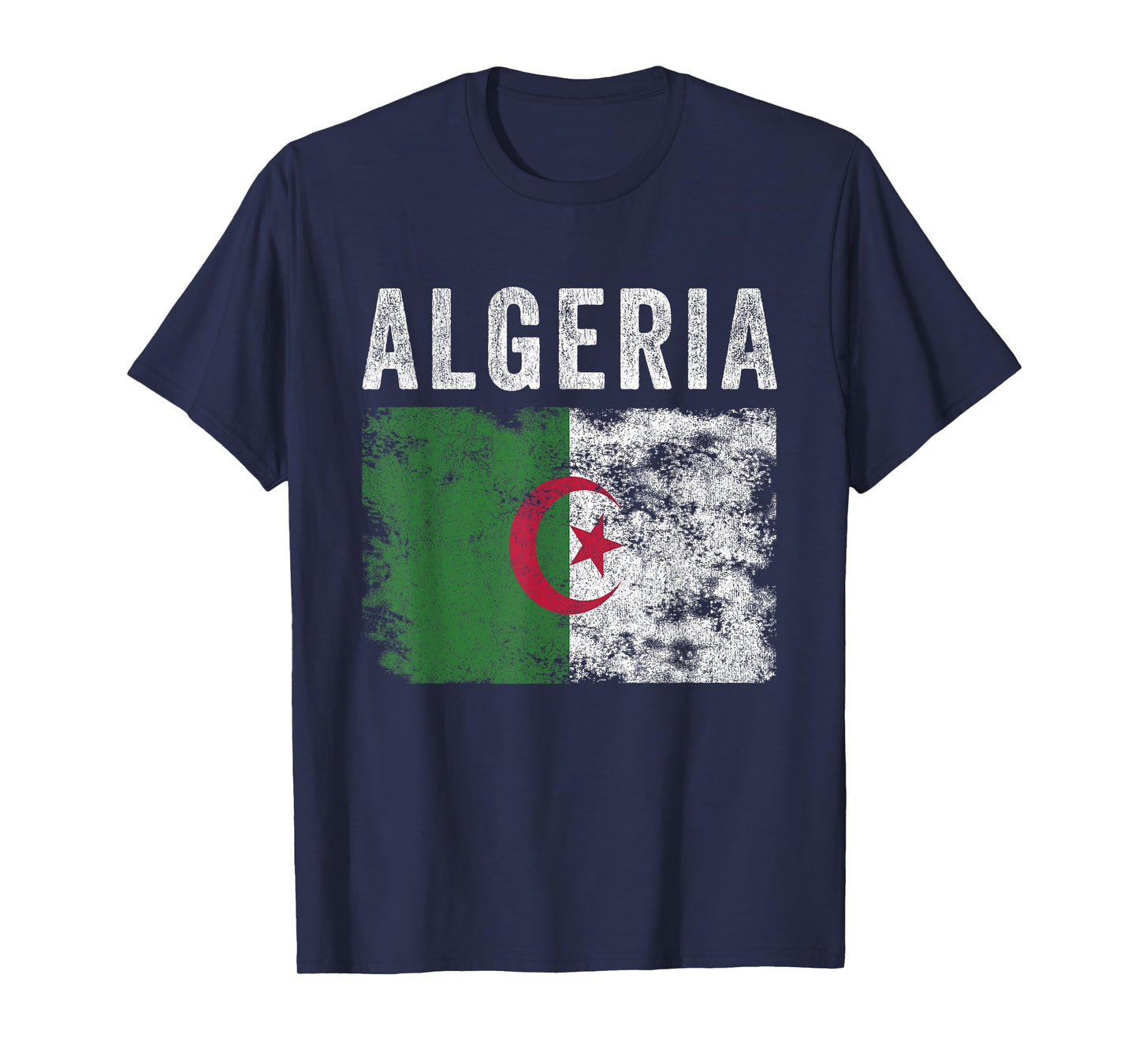 Algeria Flag Distressed - Men Women Kids - Algerian Flag T-Shirt