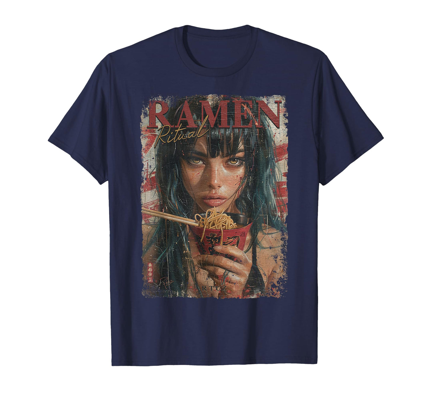 Japanese Ramen Noodles Otaku Y2K Fashion Kawaii Manga Anime T-Shirt