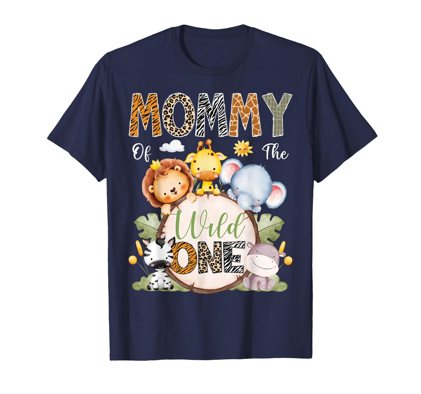 Mommy Of The Wild One 1St Birthday Boy Safari Jungle T-Shirt