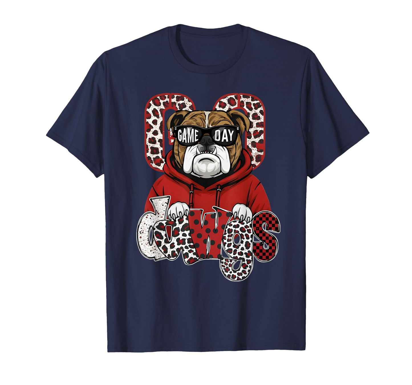 Retro Game Day Go Dawgs Pride Bulldog Name for Men Women Kid T-Shirt