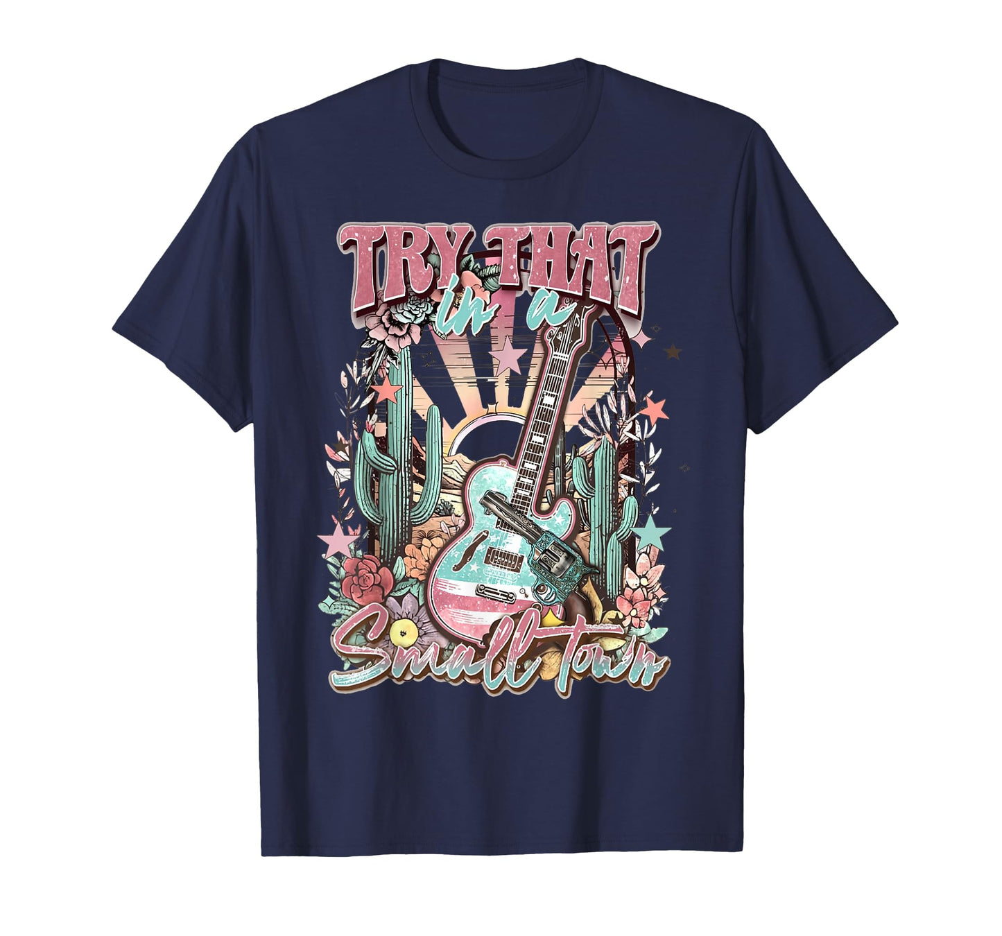 Vintage Retro Don't Try That In My Town Americana Eagle USA T-Shirt