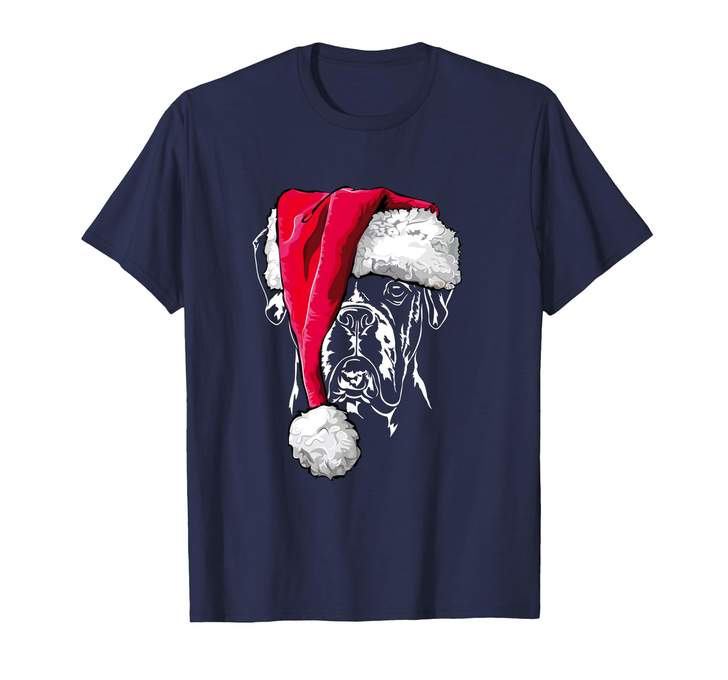 Funny Boxer Dog Santa Christmas dog mom gift present Long Sleeve T-Shirt