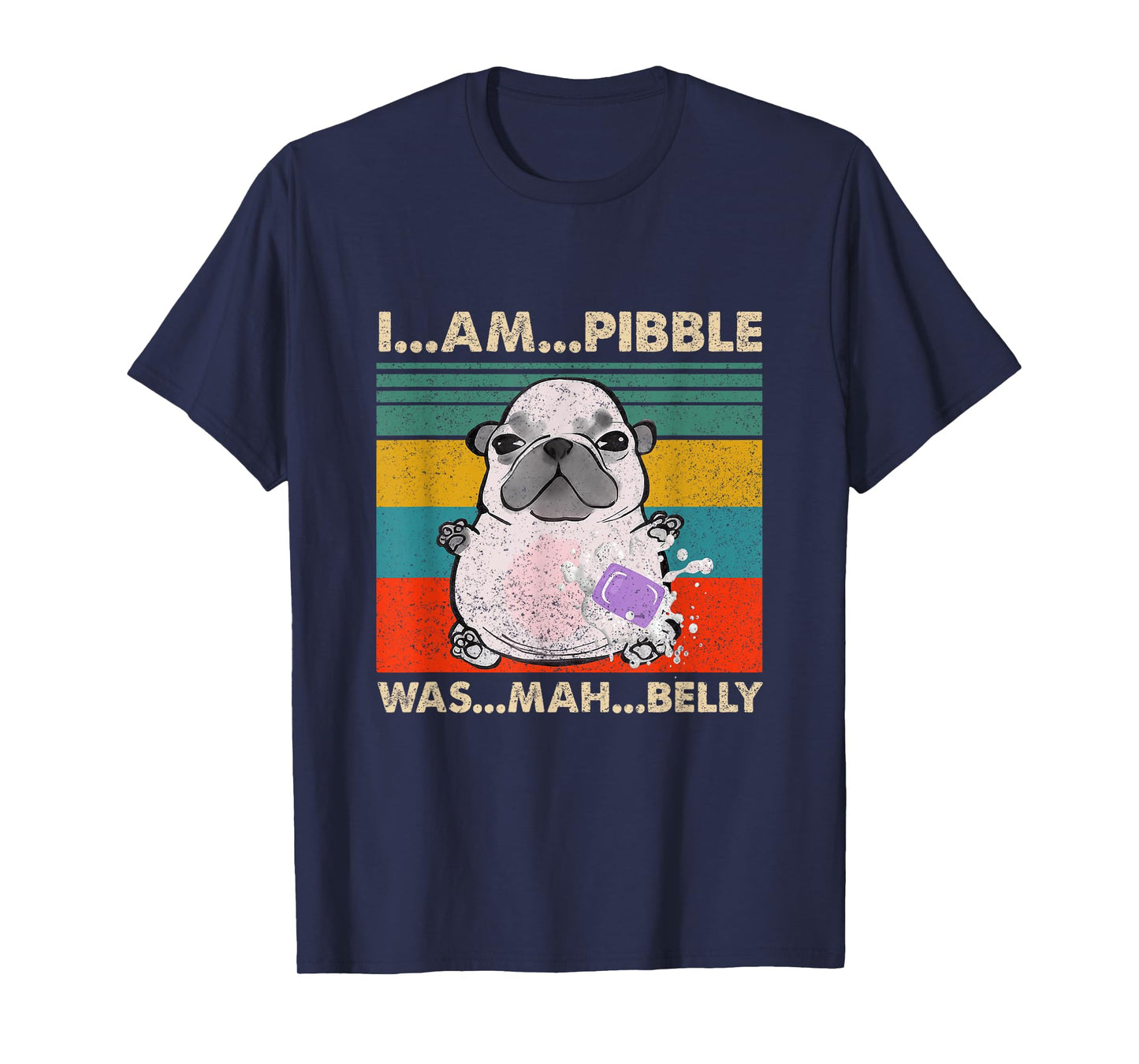 I Am Pibble Wash My Belly Pit Bull Meme Funny Dog Brainrot T-Shirt