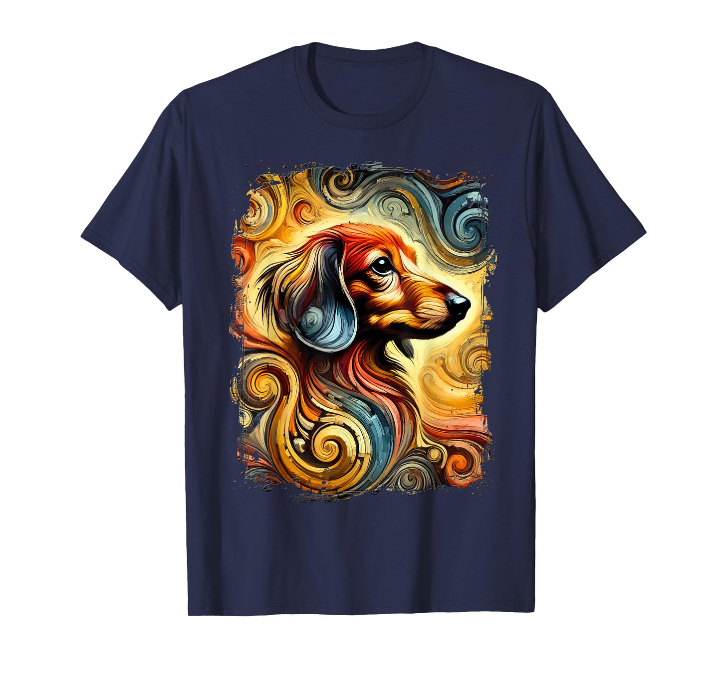 Cute Dachshund Colourful Artwork T-Shirt