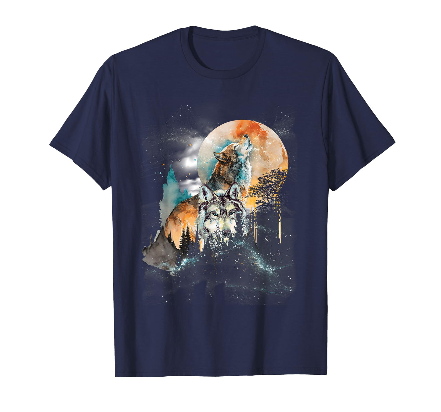 Wildlife The Mountain Wolf Native American Wolves Wolf Lover T-Shirt