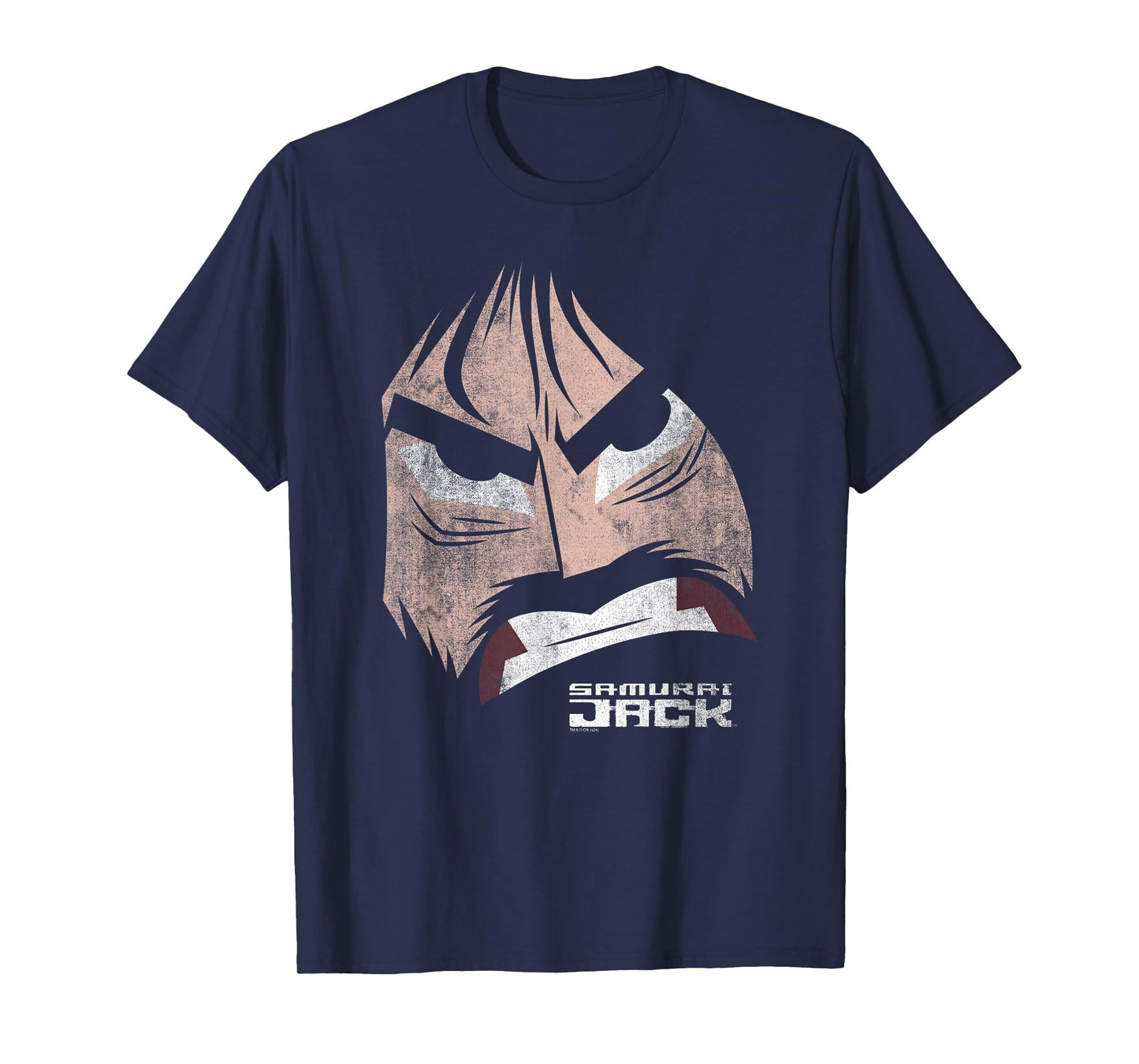 Samurai Jack Fierce Face Oversized Portrait Cartoon T-Shirt
