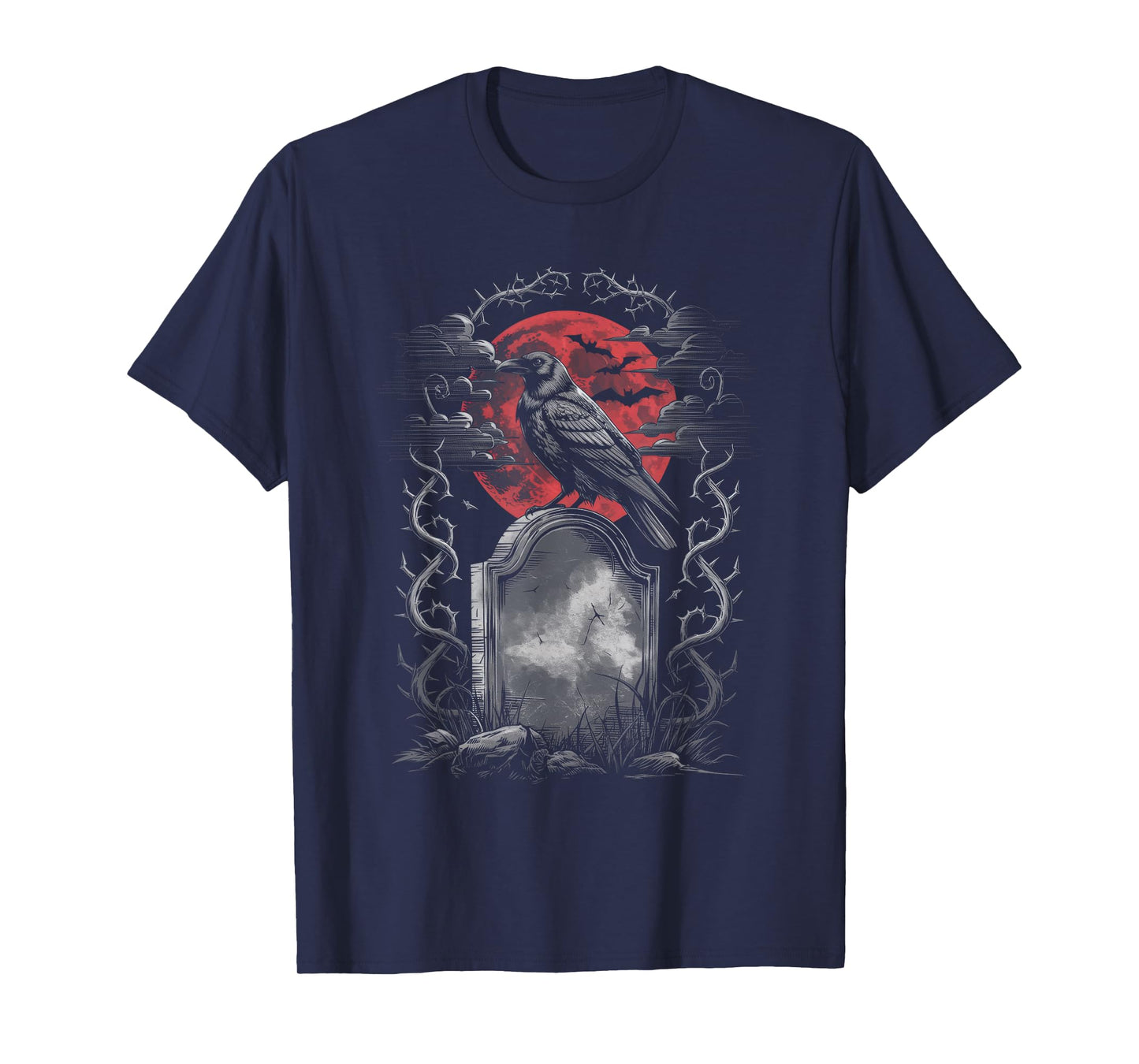 Raven Bird Gothic Raven art Cemetery Fantasy T-Shirt