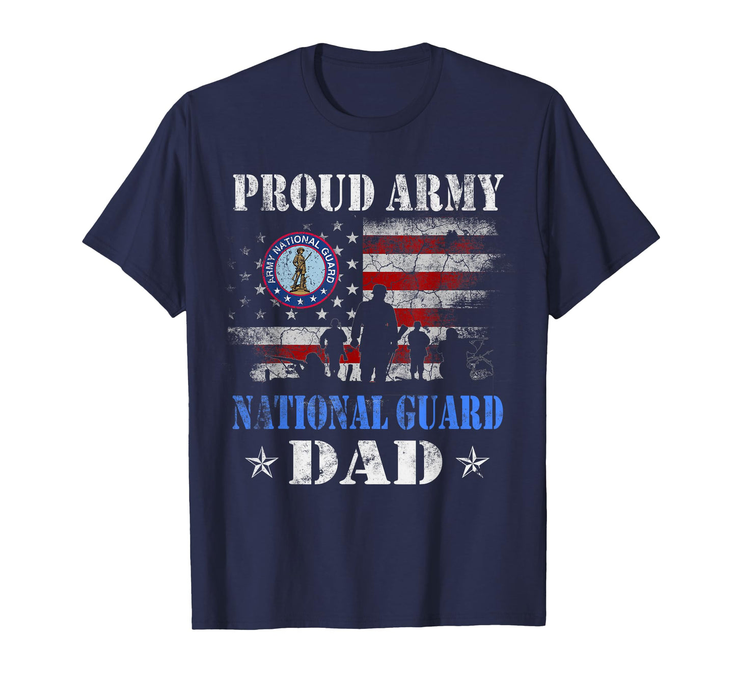 Proud Army National Guard Dad T shirt Veterans Day Gift T-Shirt