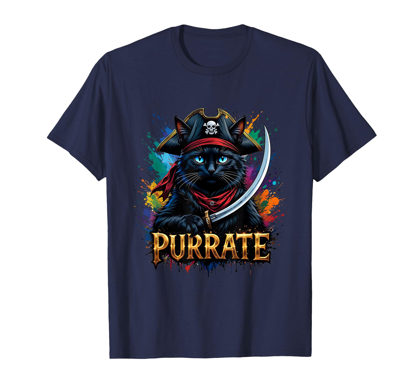 Cat Purrate Cat Kitty Lover Adventure Memes Cat Pirates T-Shirt