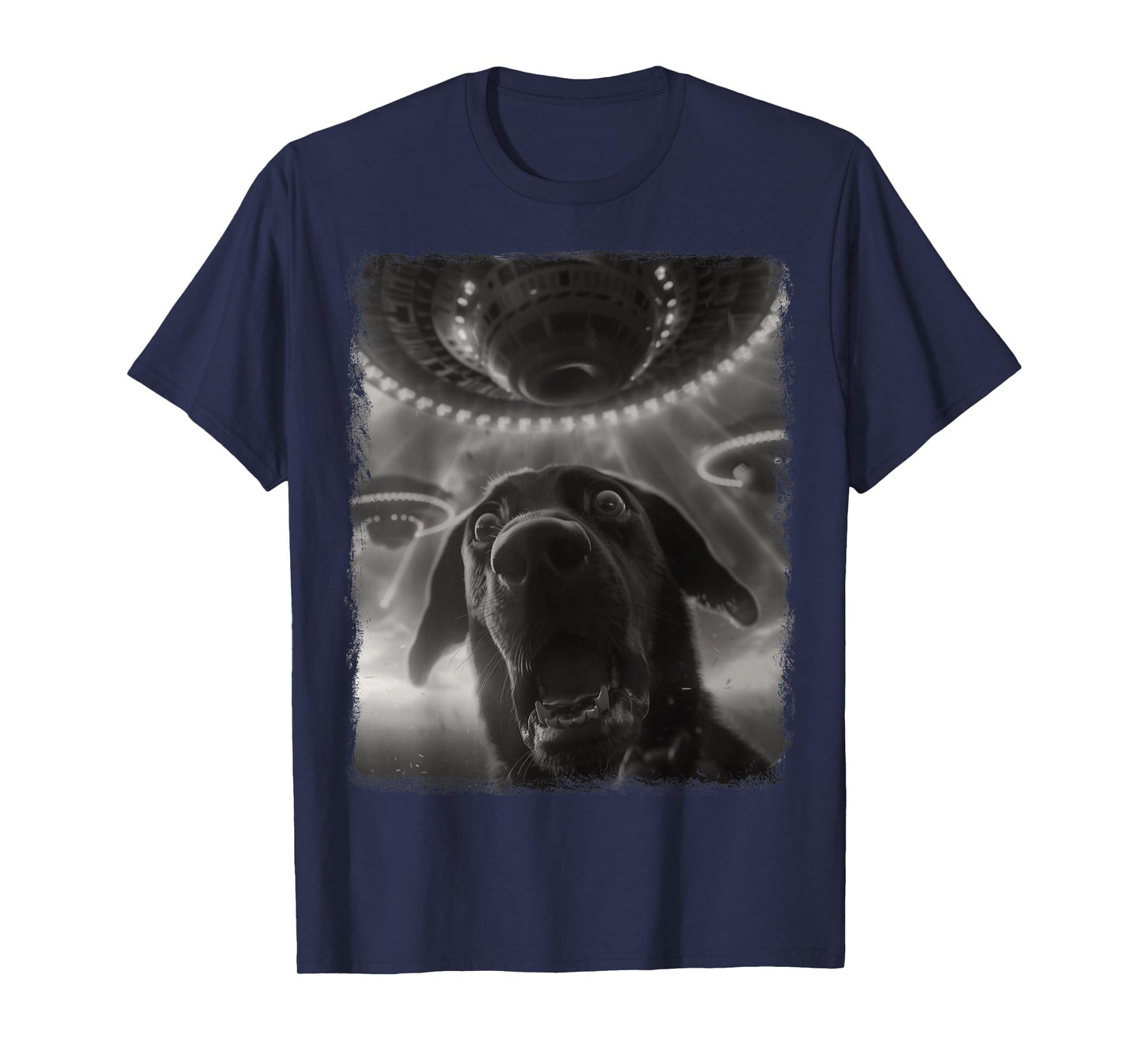 Labrador Dog UFO Alien Extraterrestrial Selfie T-Shirt