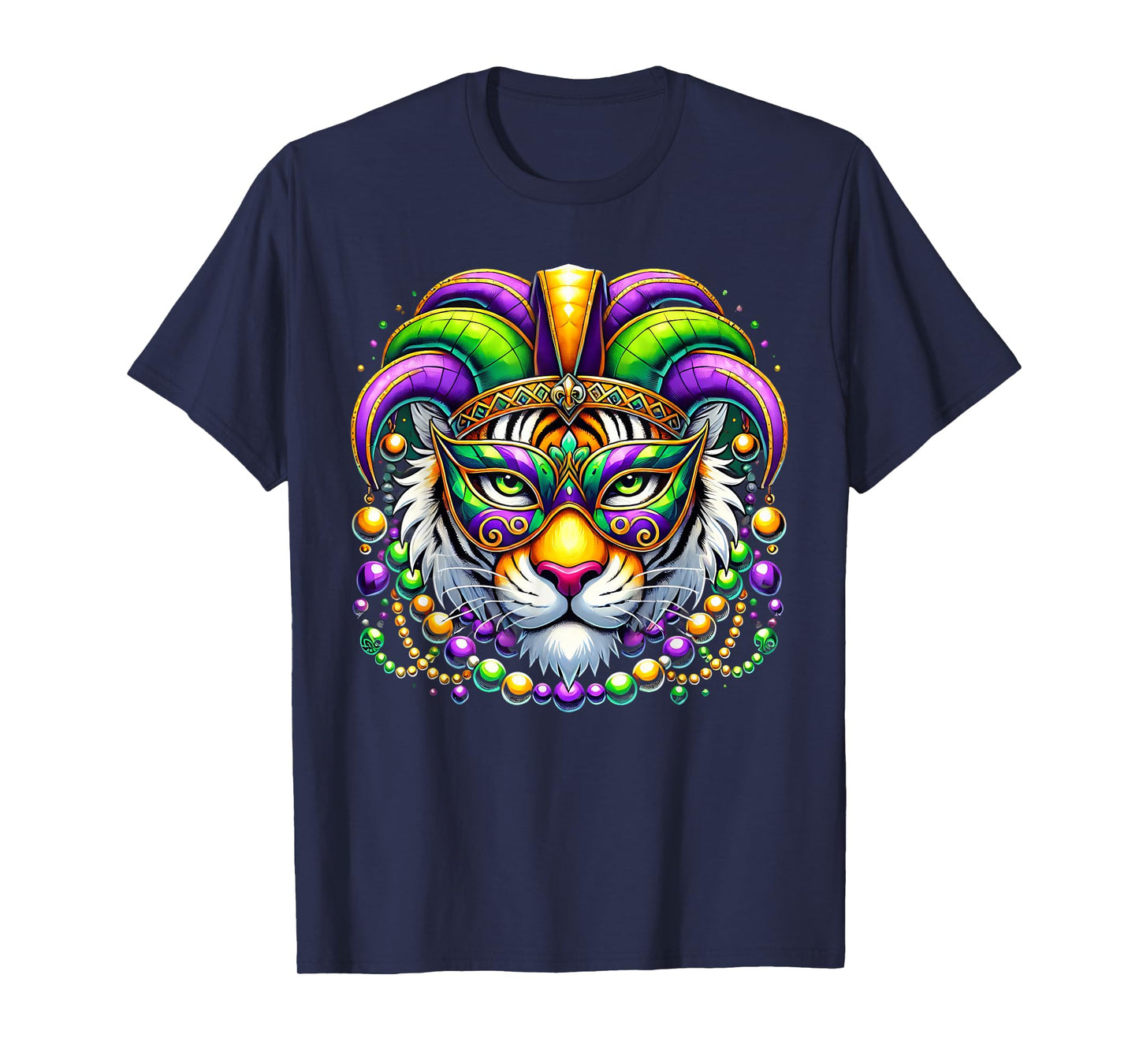 Tiger Mardi Gras Animal Lover New Orleans Louisiana Kids T-Shirt