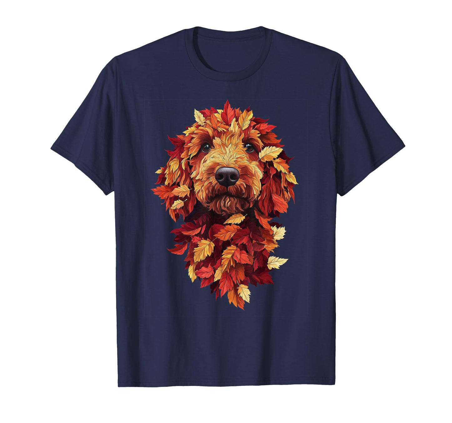 Goldendoodle Labradoodle Autumn Leaves Fall Dog Doodle Mom T-Shirt