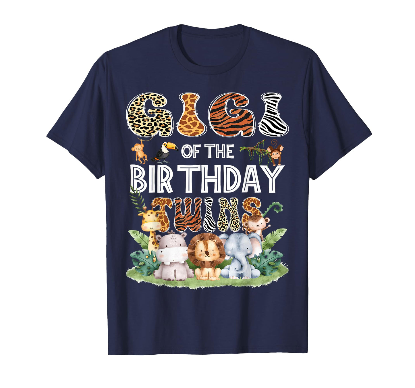 Gigi Of The Birthday Twins Safari Jungle Animals T-Shirt