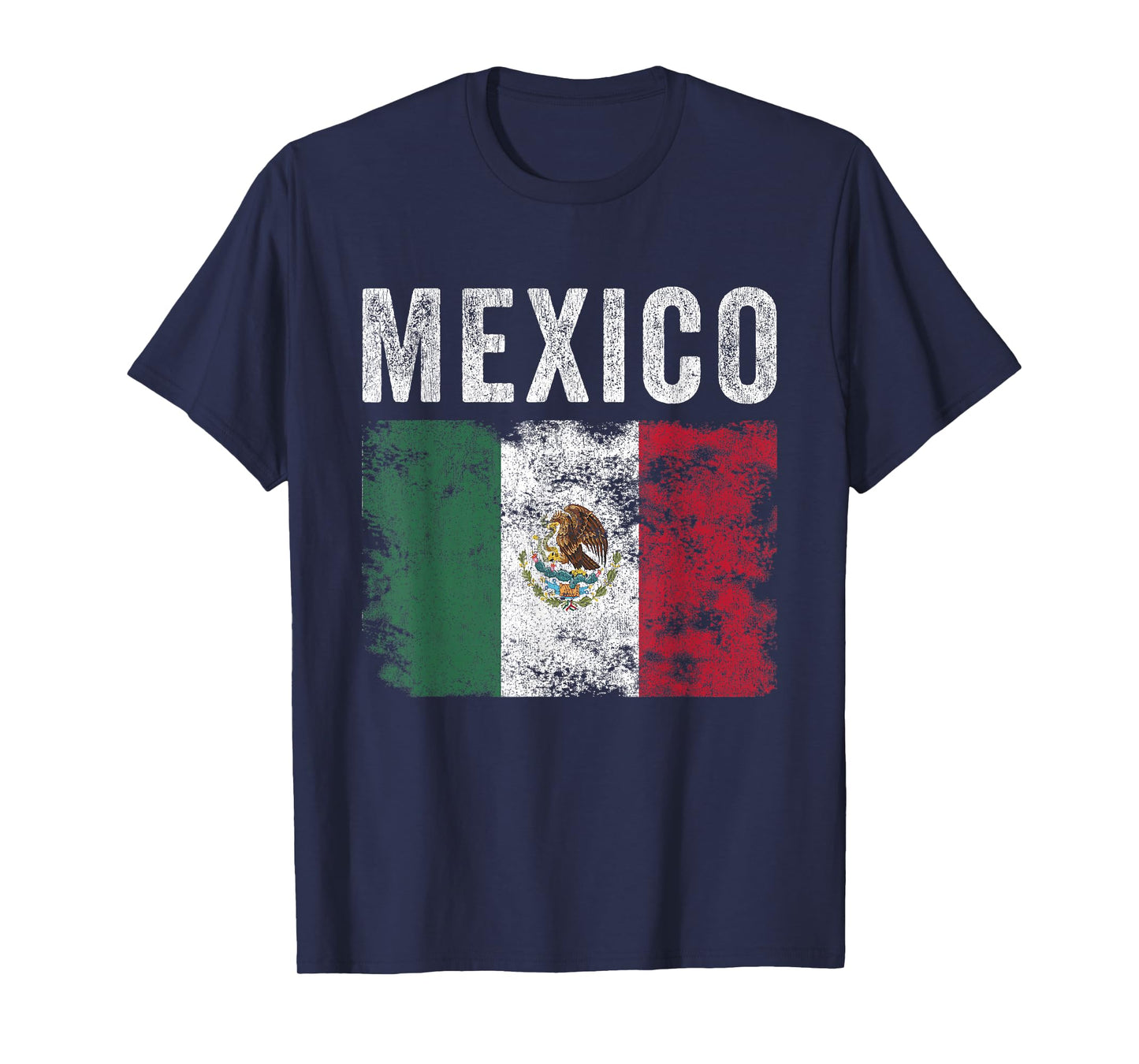 Mexico Flag Distressed - Men Women Kids - Mexican Flag T-Shirt