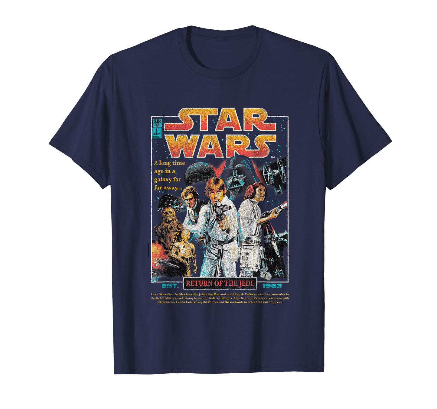 Star Wars Return Of The Jedi Retro Group Poster T-Shirt