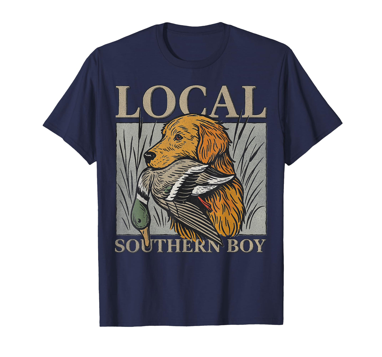 Golden Retriever Duck Hunting Dog Local Southern Boy Outdoor T-Shirt