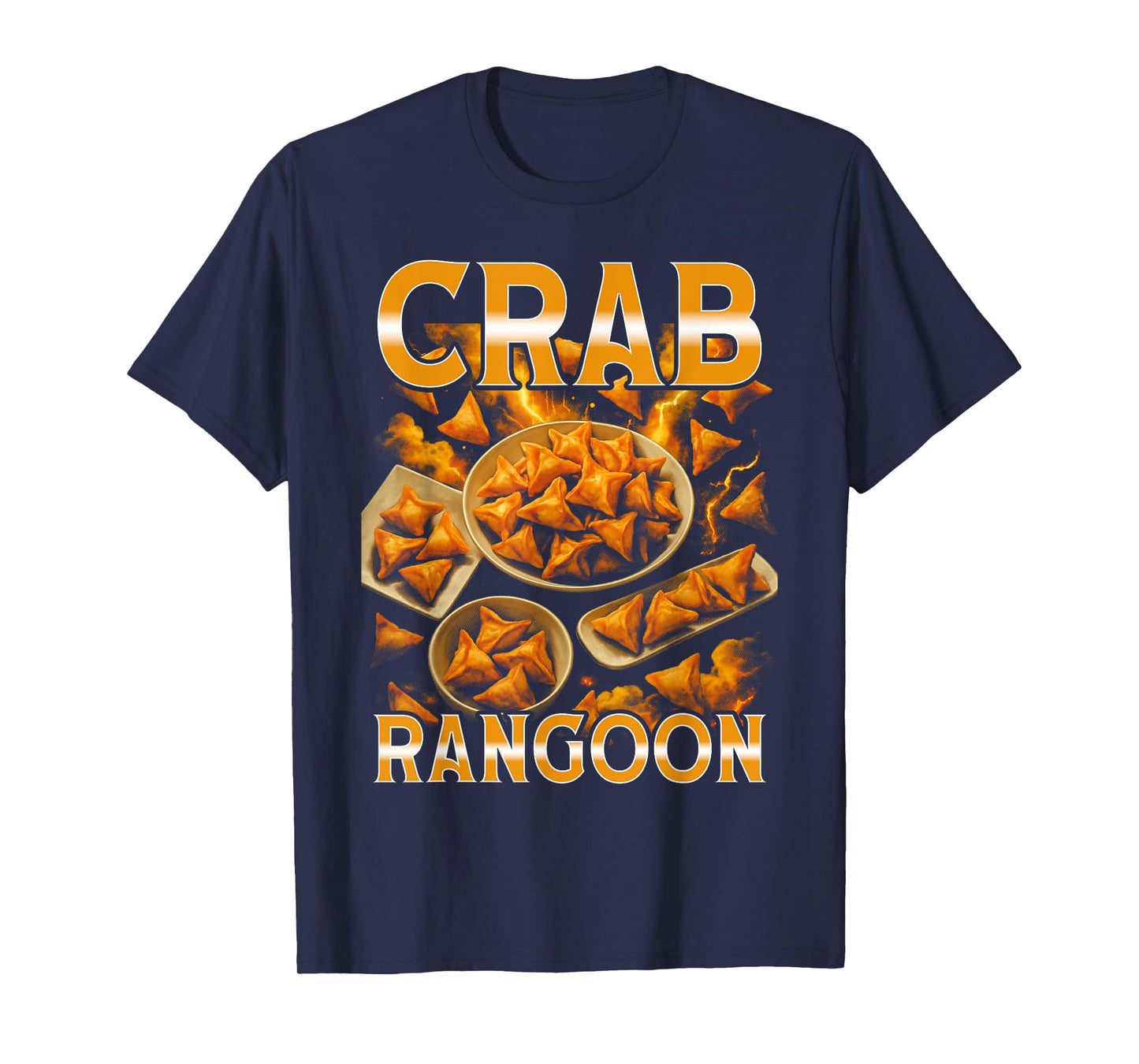 Crab Rangoon Bootleg 90s Rap 80s Rock Funny Chinese Food T-Shirt