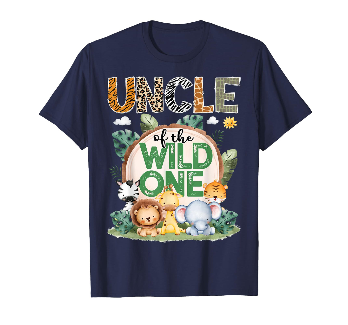 Uncle Of The Wild One Safari Jungle 1St Birthday Party T-Shirt