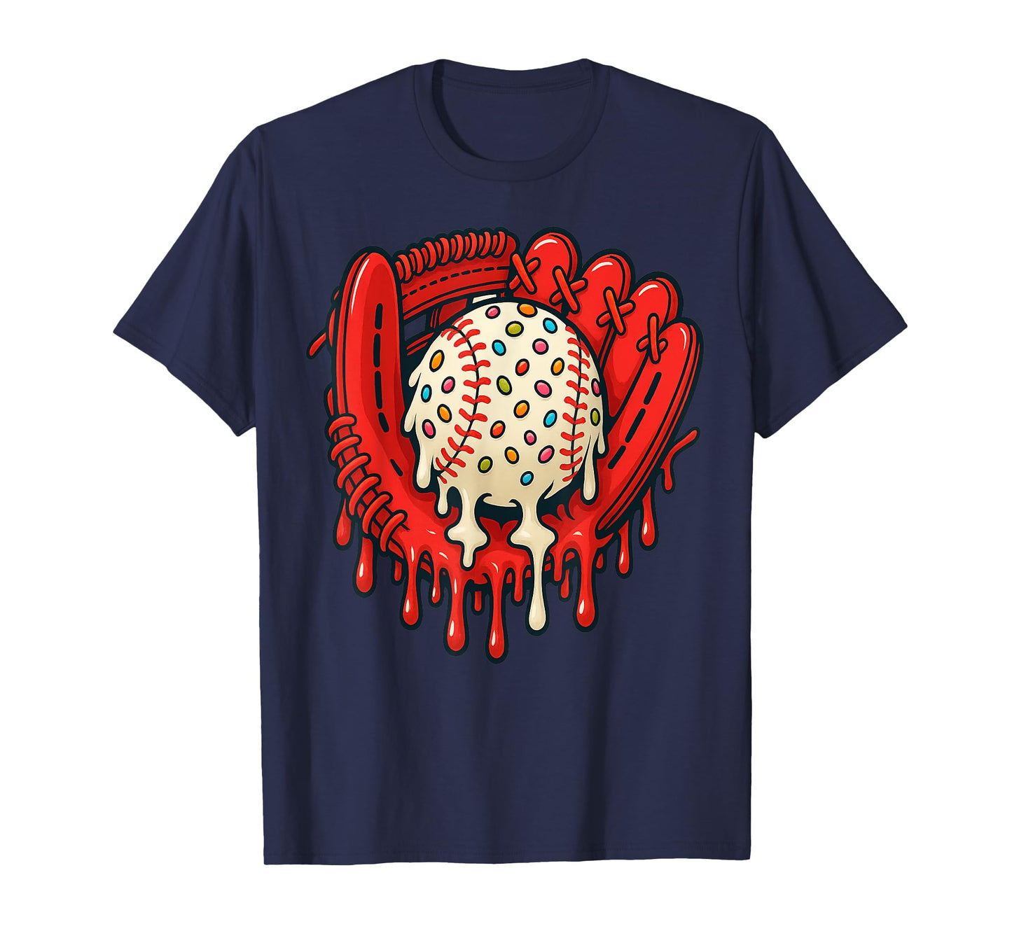 Baseball Drip Team for Boys Ice Cream Cool T-Shirt