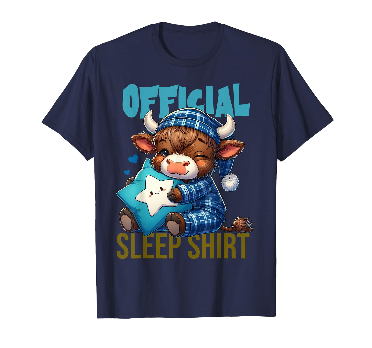 Highland Cow Official Sleep Pajamas Highland Cow Breeder T-Shirt