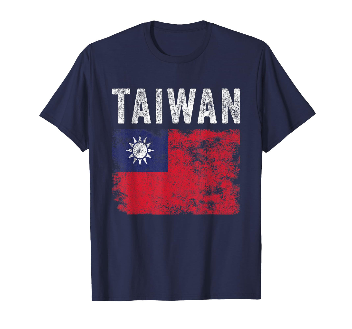 Taiwan Flag Distressed - Men Women Kids - Taiwanese Flag T-Shirt