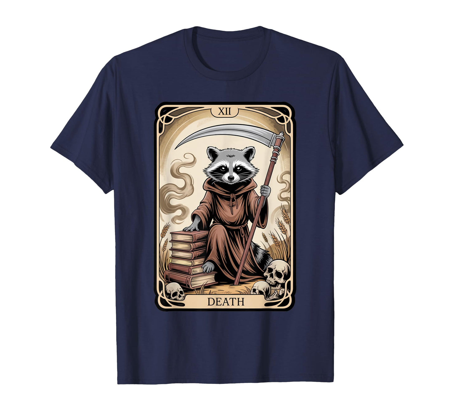 Raccoon Tarot Card Death Witchcraft Funny Raccoon T-Shirt