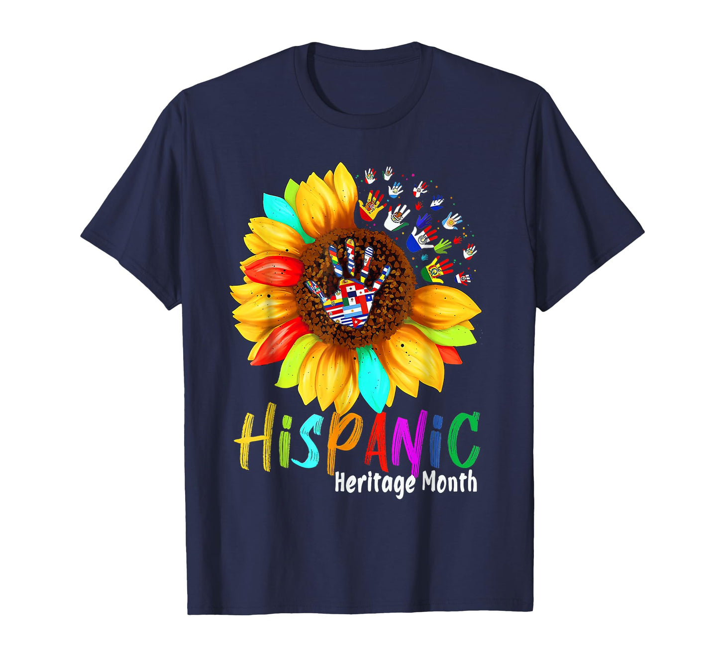 Hispanic Heritage Month Sunflower All Countries T-Shirt