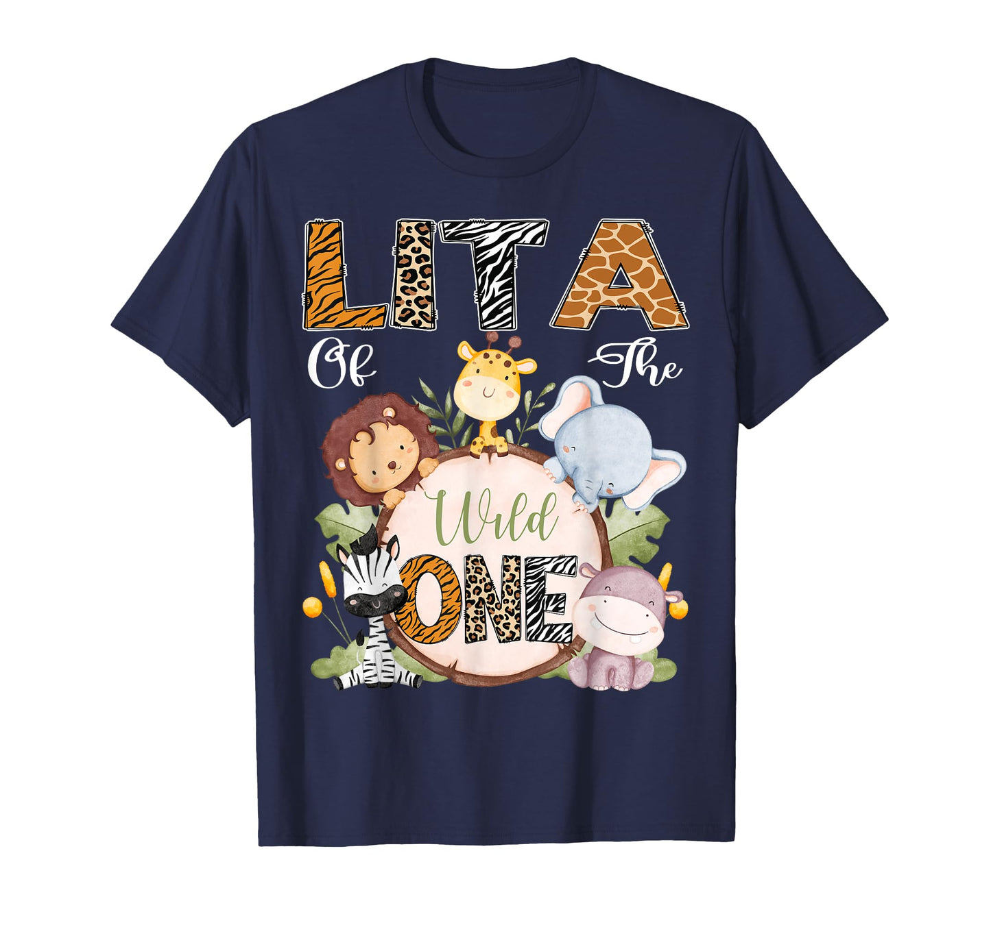 Lita Of The Wild One 1St Birthday Safari Woodland T-Shirt