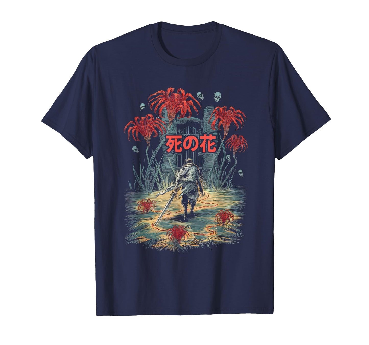 Japanese Spider Lily Tshirt Anime Aesthetic Flower Higanbana T-Shirt