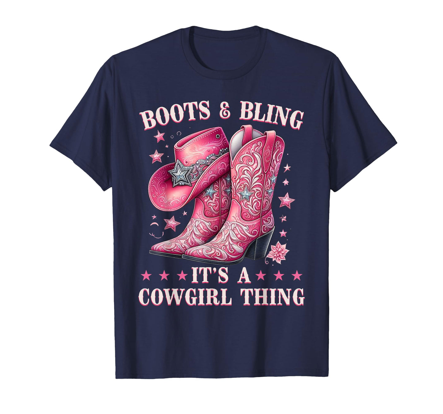 Boots n Bling Its a Cowgirl Thing Black Cowgirl Melanin T-Shirt