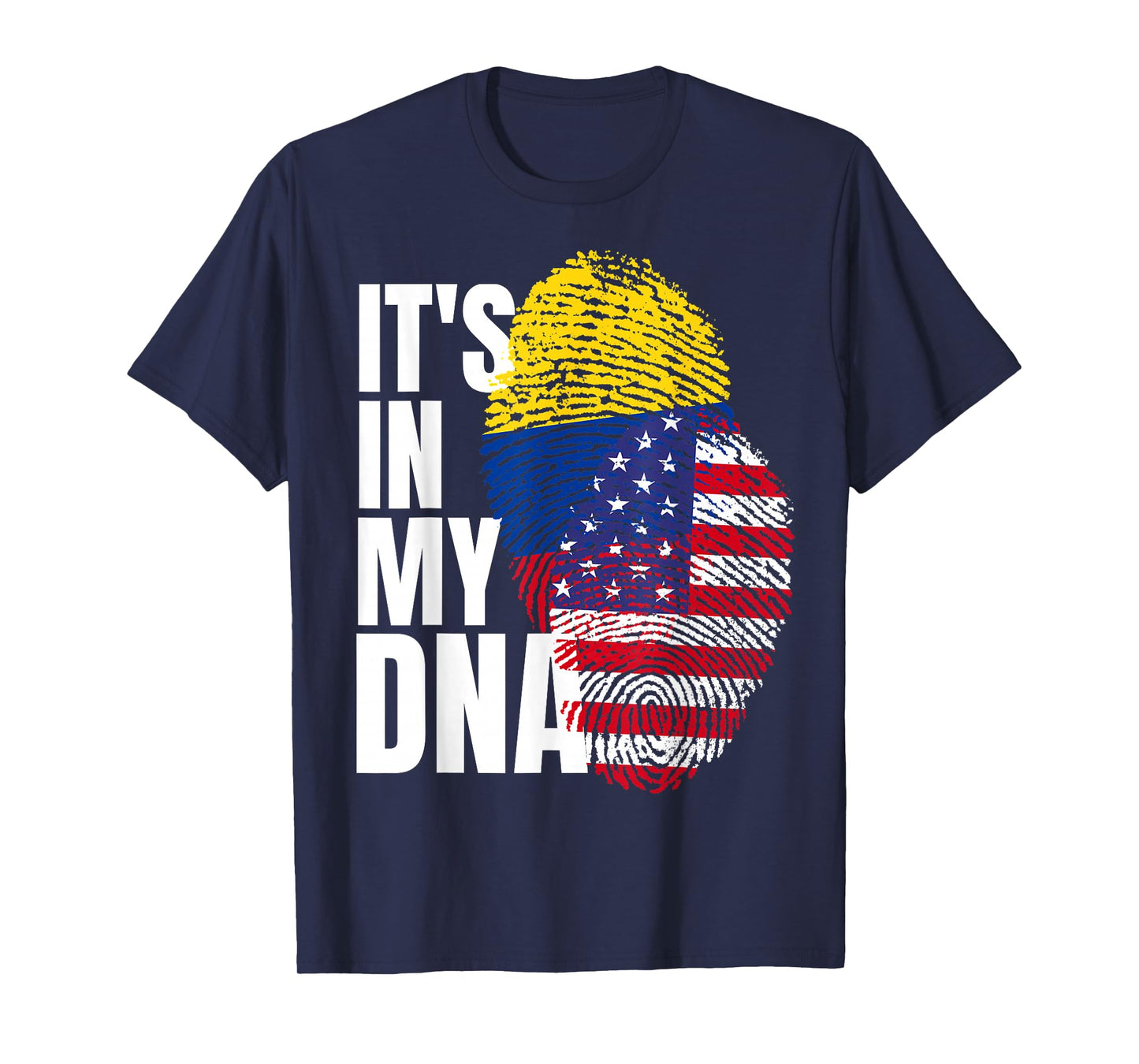 American And Colombian Mix DNA Flag Heritage T-Shirt