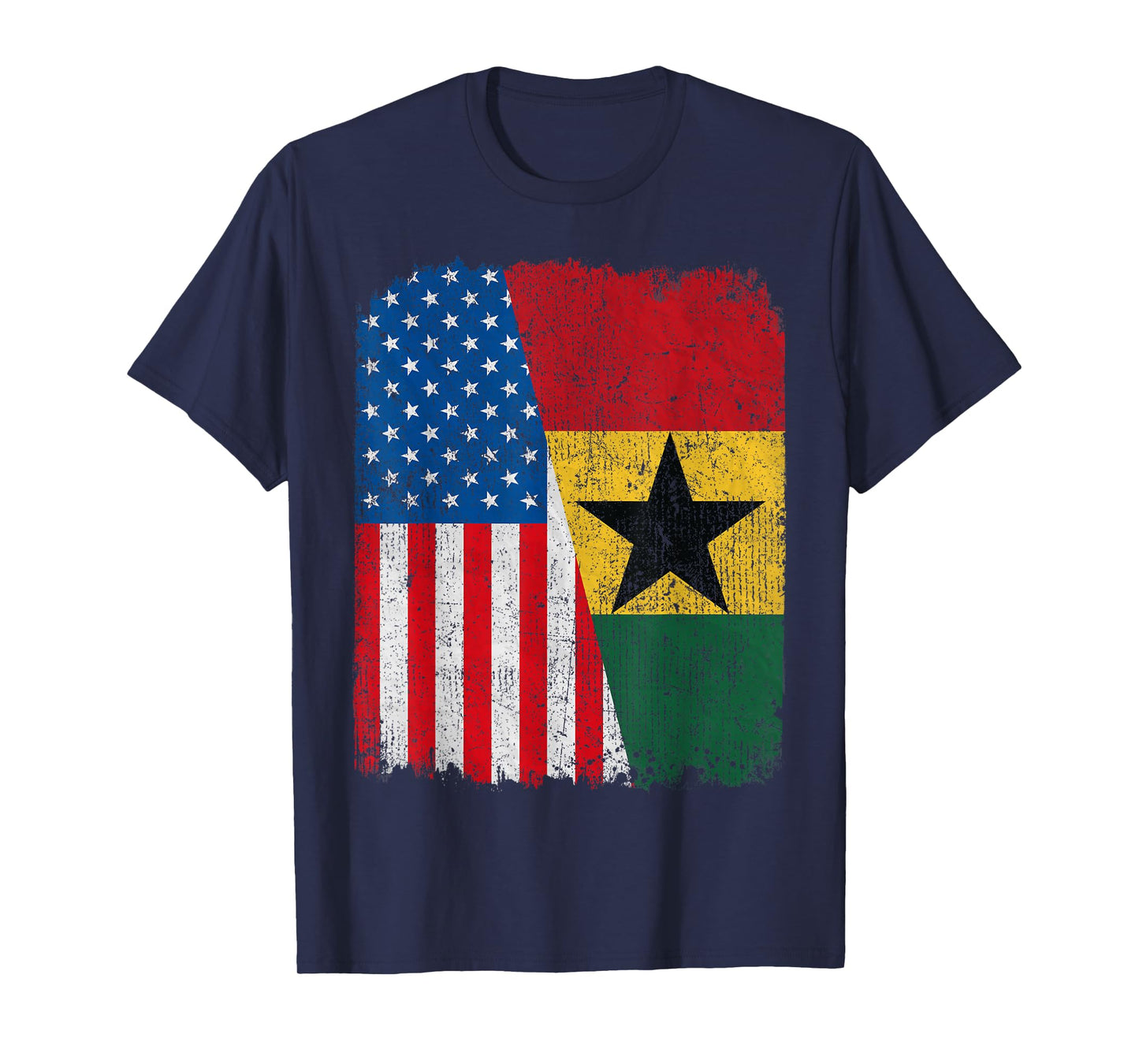 Ghanaian American Flag Half USA Ghana Root Proud T-Shirt