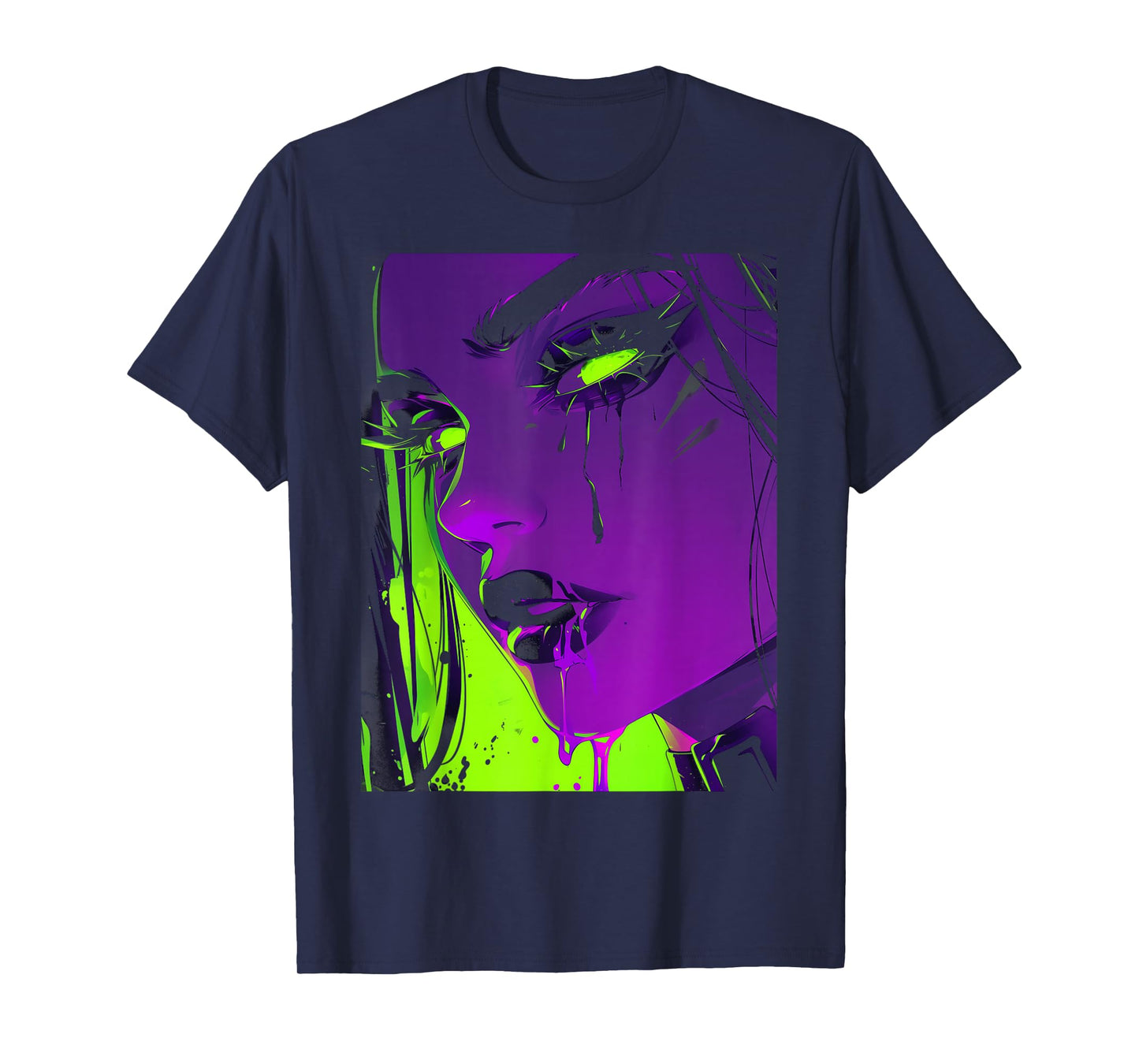 Cybergoth Cybercore Grunge Punk Goth Girl Alt Anime Manga T-Shirt