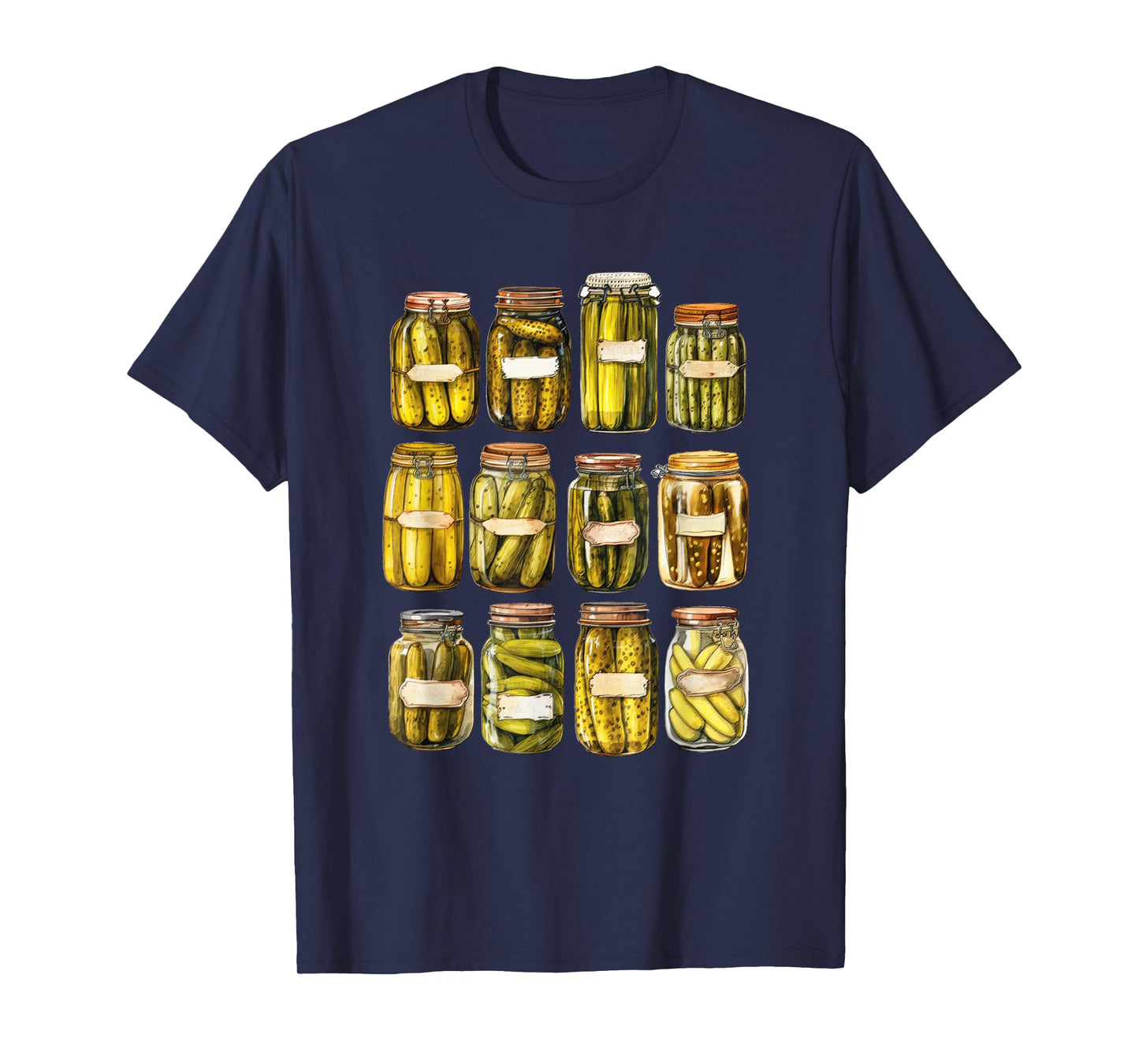 Canned Pickles Lover Vintage Pickle Jar Retro Cucumber Food T-Shirt