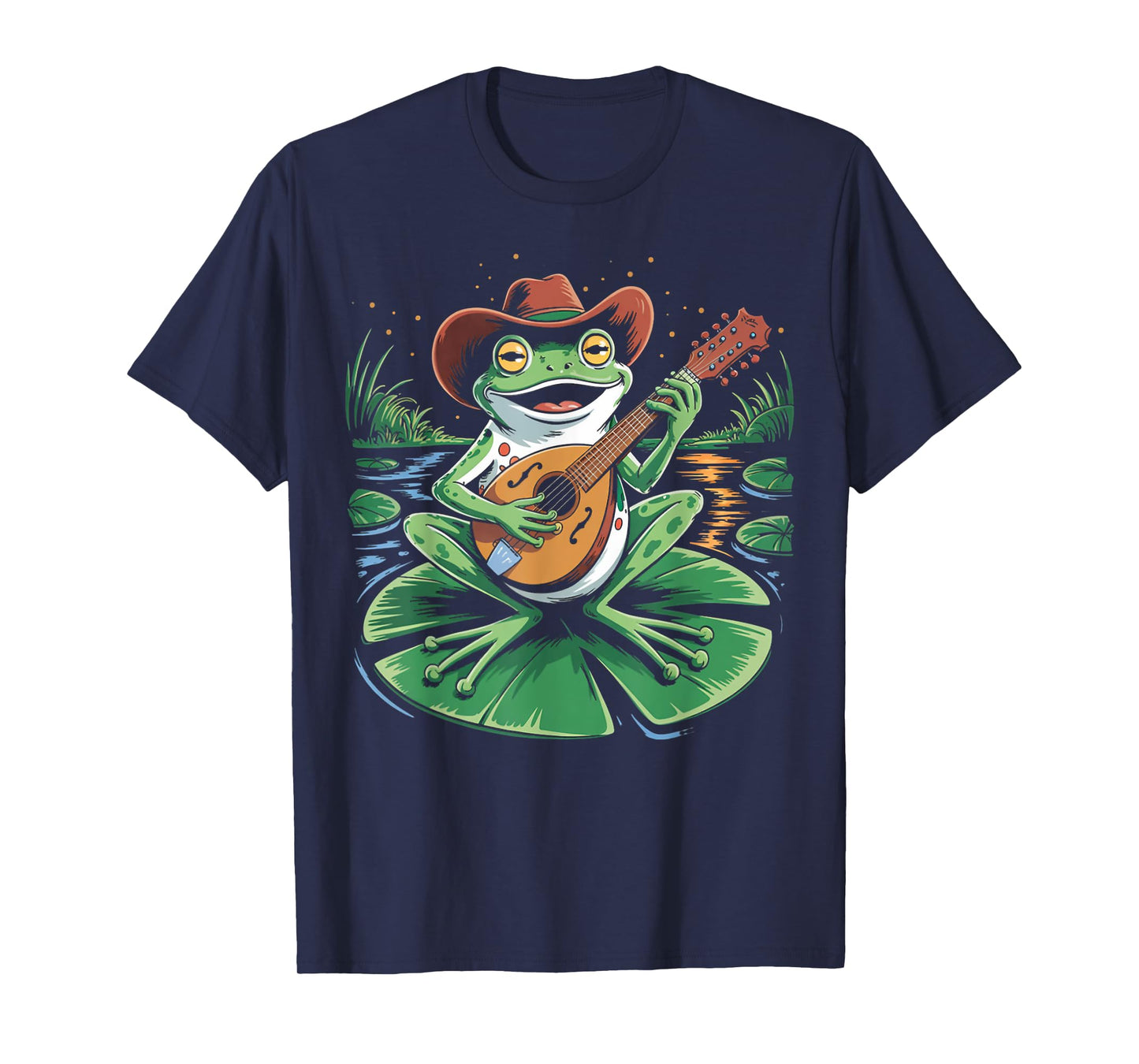 Frog Playing Mandolin Mandolinist Bluegrass Guitar Mandolin T-Shirt
