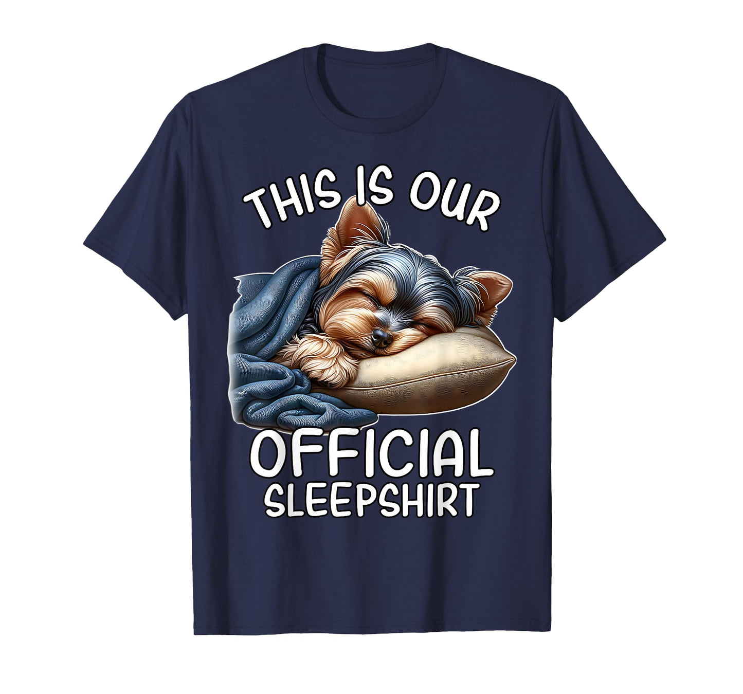 Sleeping Yorkie Lover Yorkshire Terrier Pajama Terrier T-Shirt
