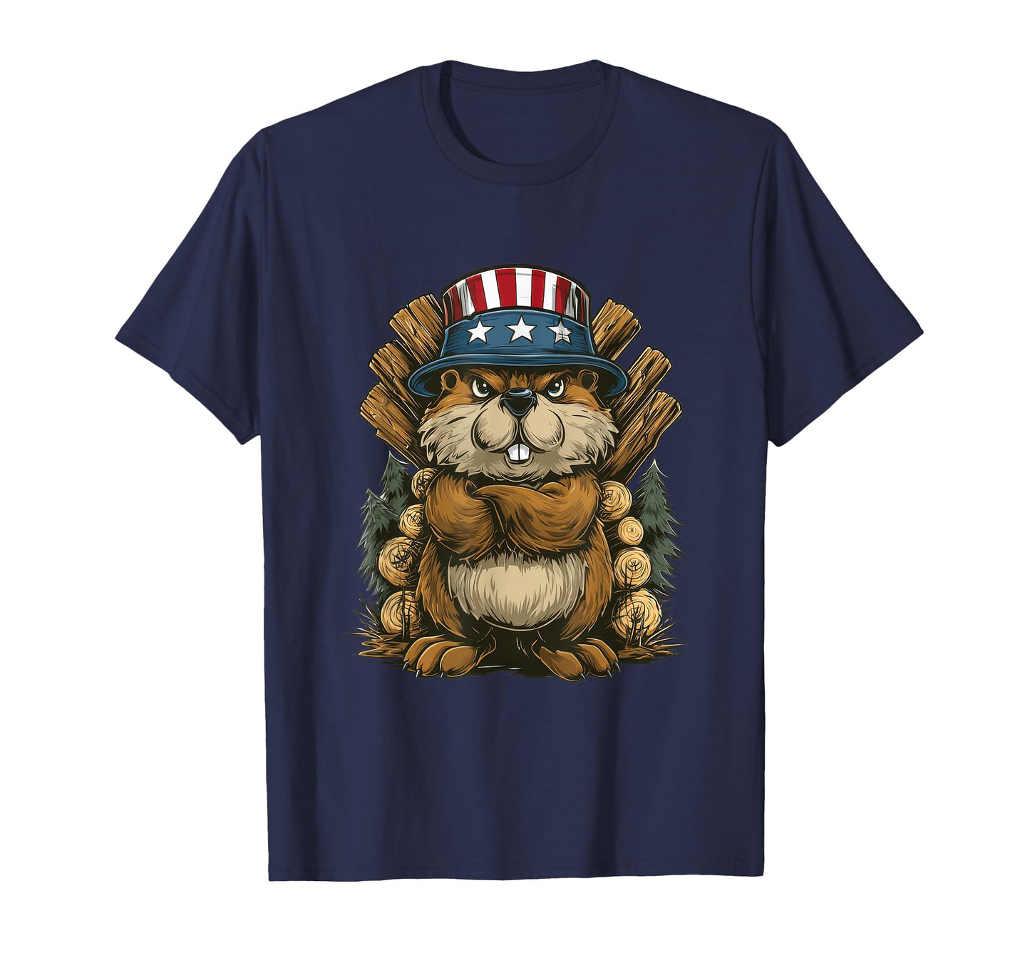 Awesome USA Beaver with a Cool Look T-Shirt