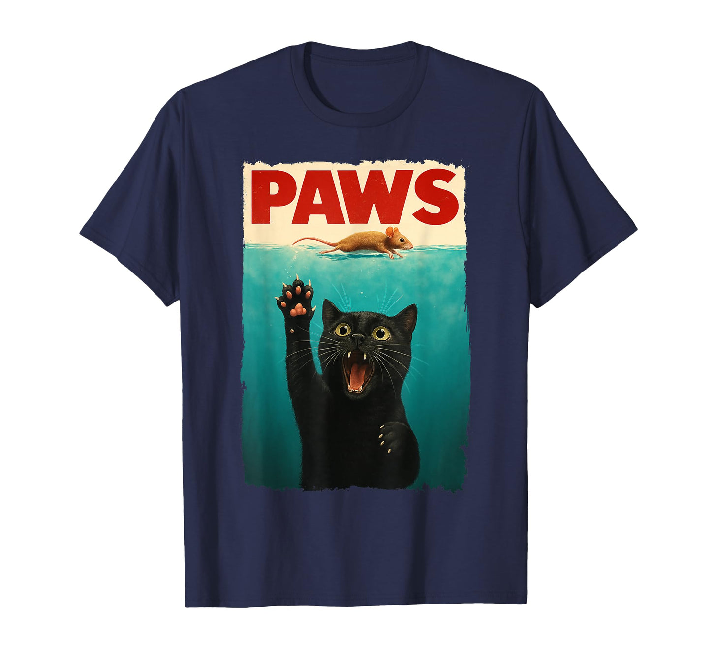 Paws Cat Mouse Funny Cat Lover Gifts For Men Women Boy Kid T-Shirt